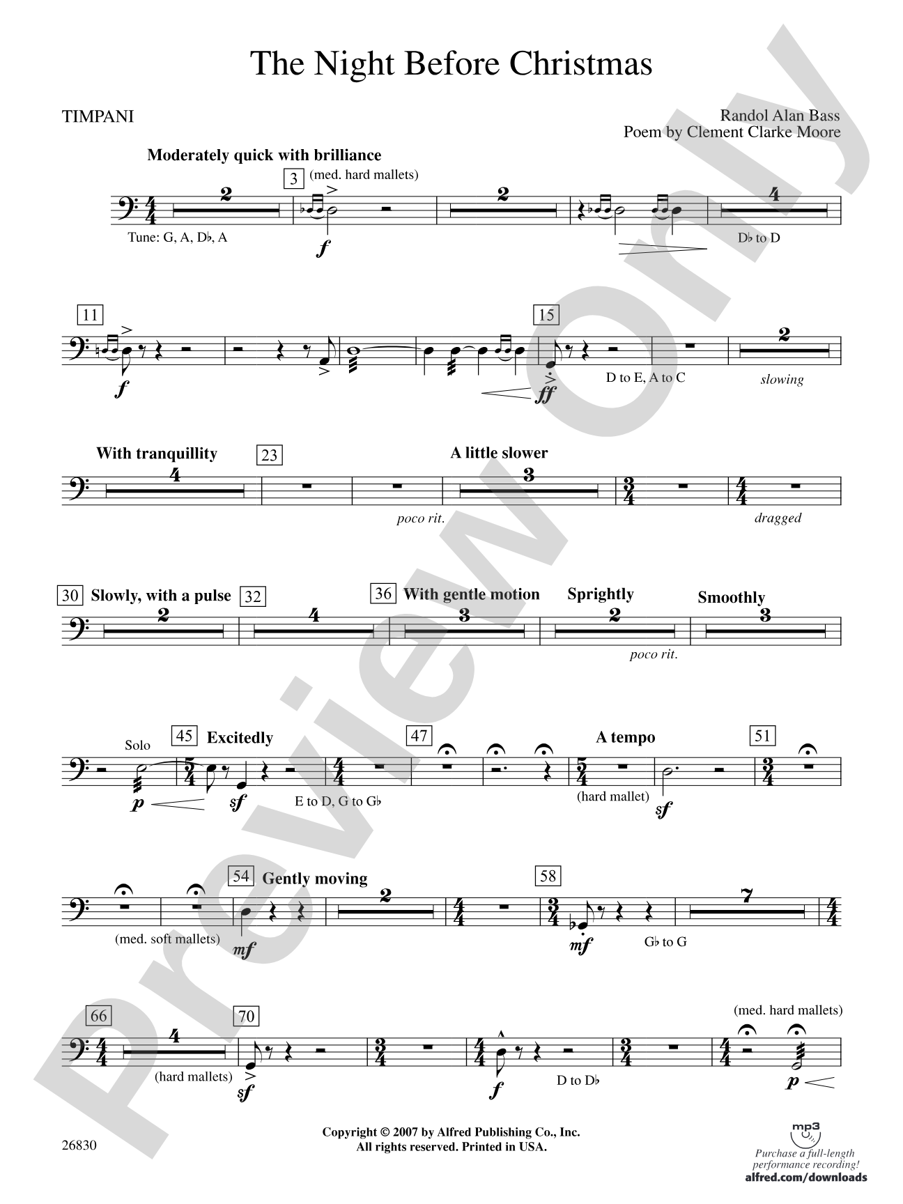The Night Before Christmas: Timpani