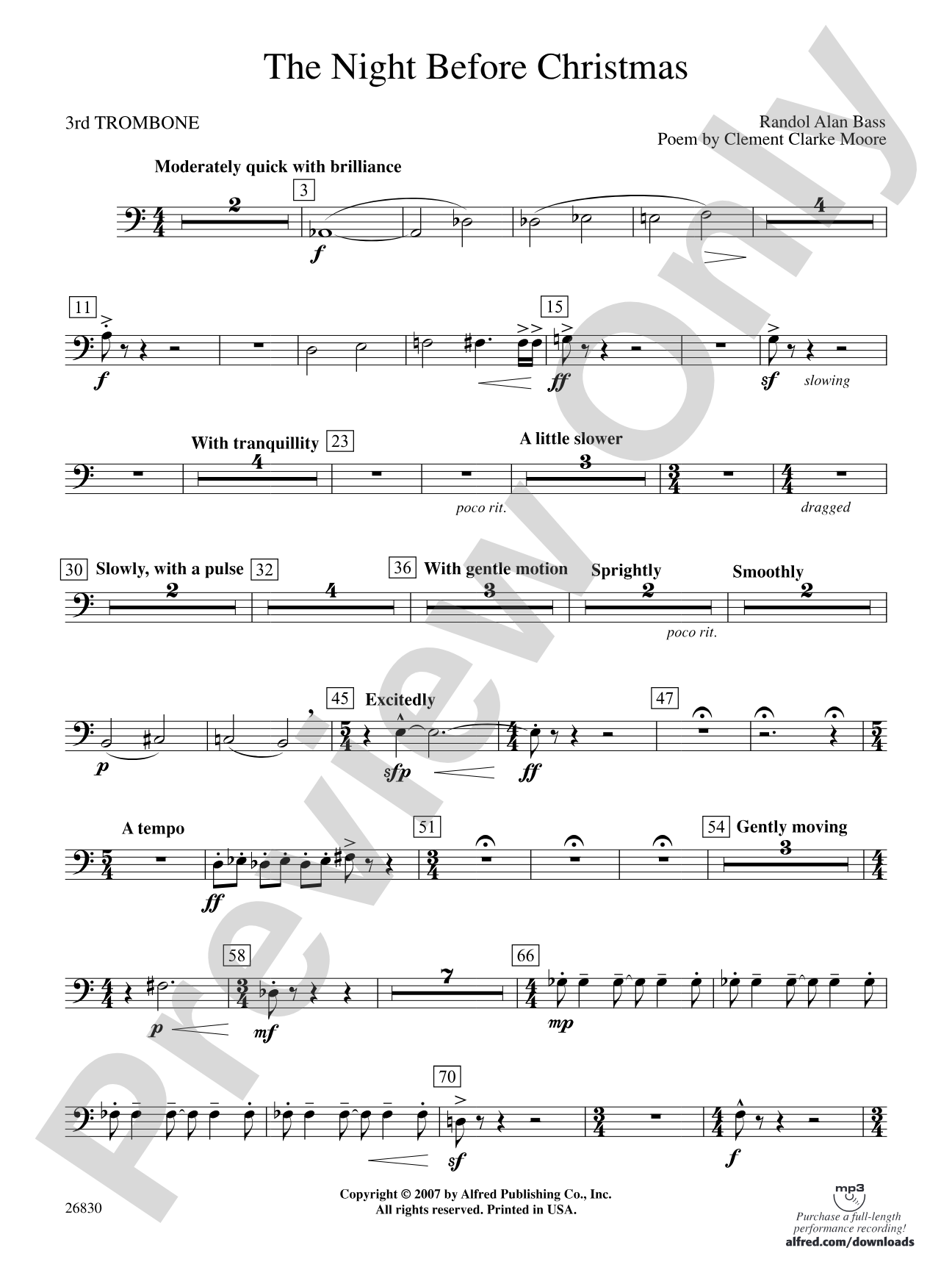 The Night Before Christmas: 3rd Trombone