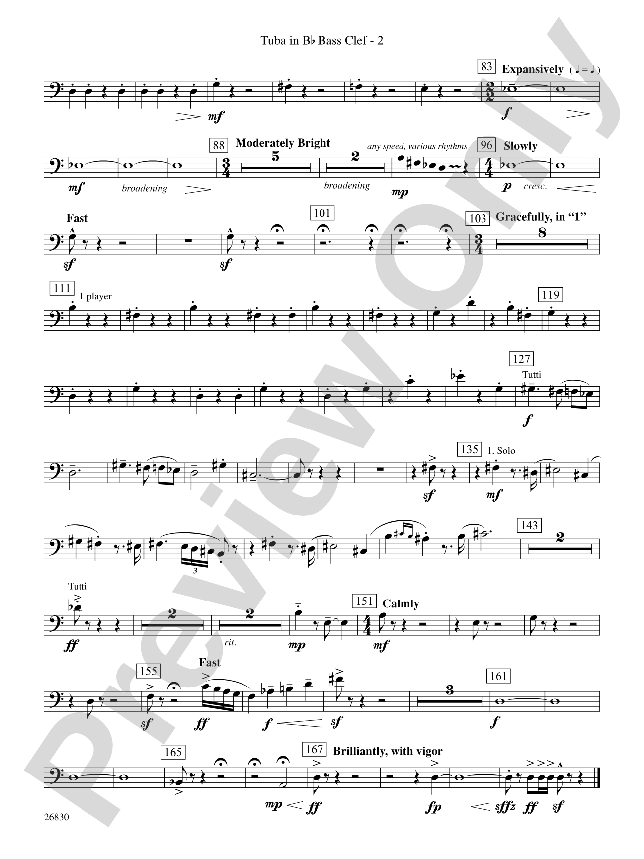The Night Before Christmas: (wp) B-flat Tuba B.C.