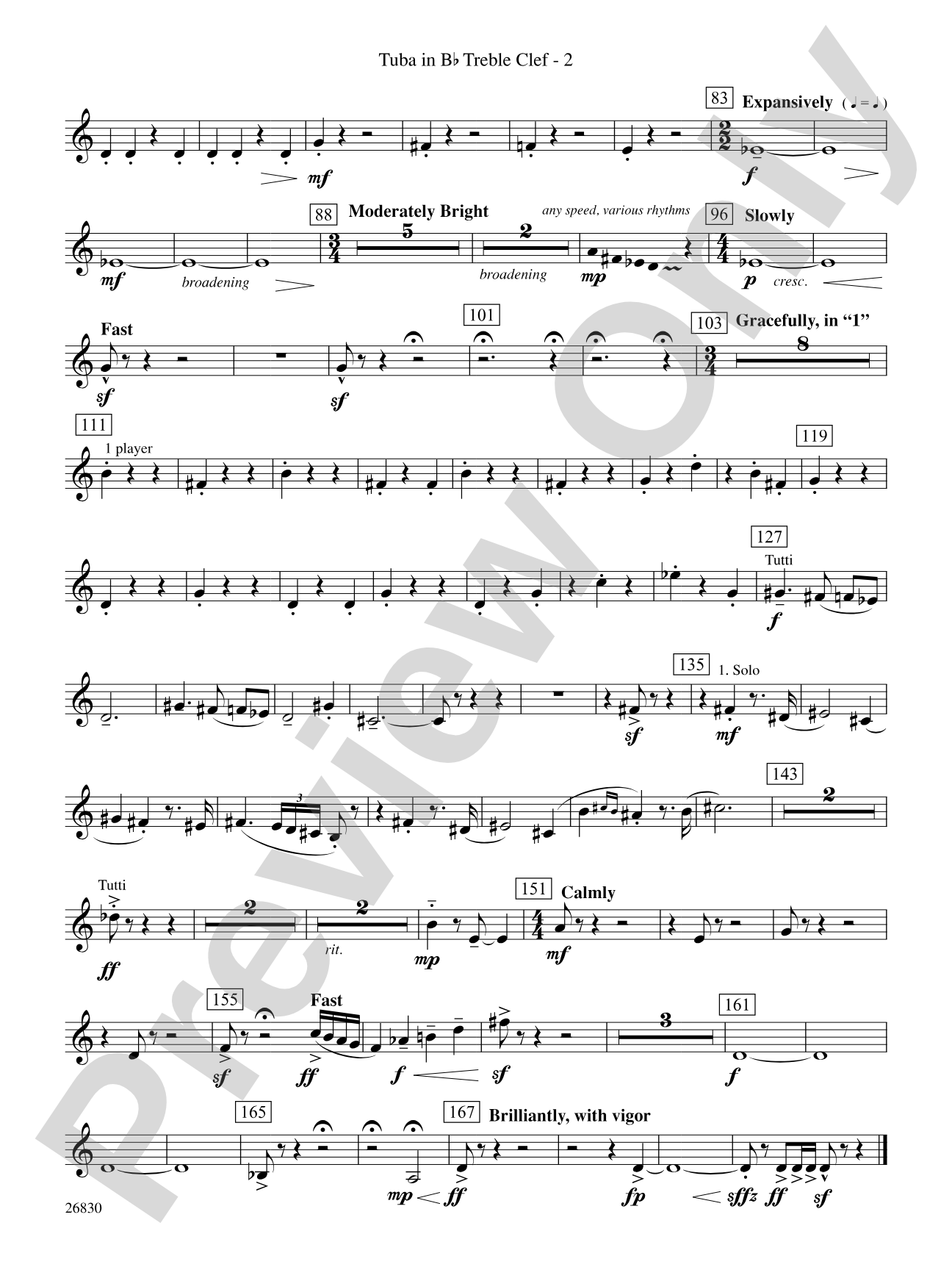 The Night Before Christmas: (wp) B-flat Tuba T.C.