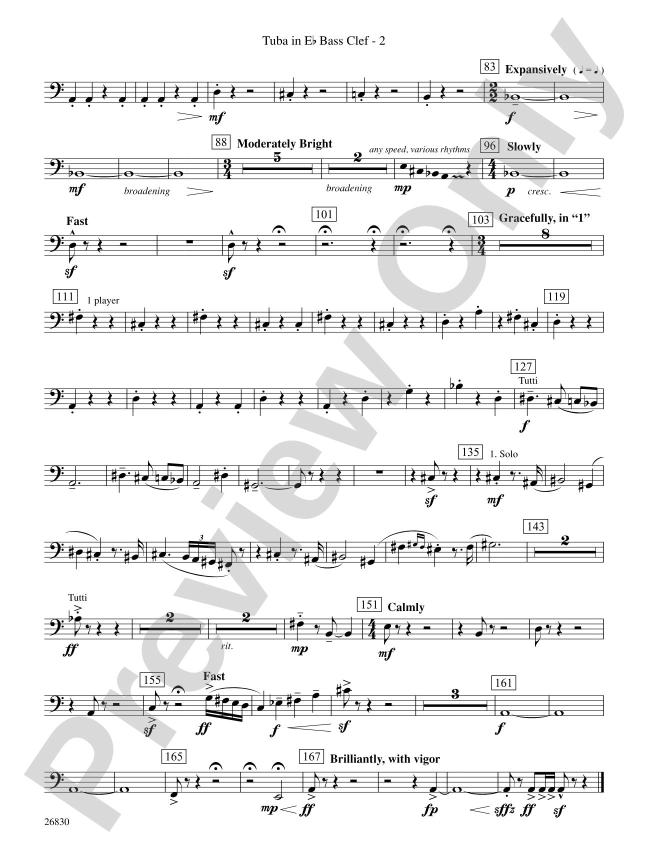 The Night Before Christmas: (wp) E-flat Tuba B.C.