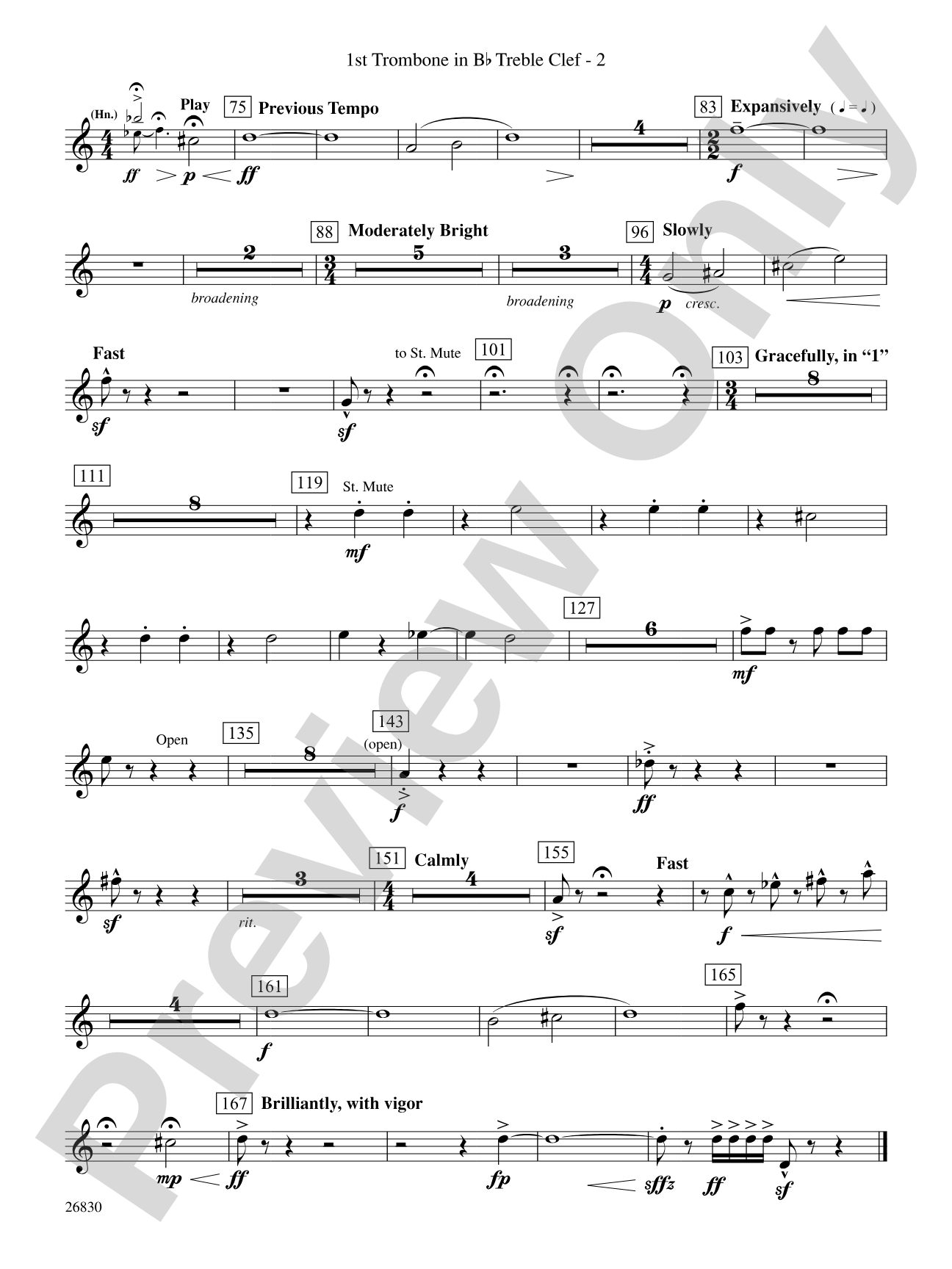 The Night Before Christmas: (wp) 1st B-flat Trombone T.C.