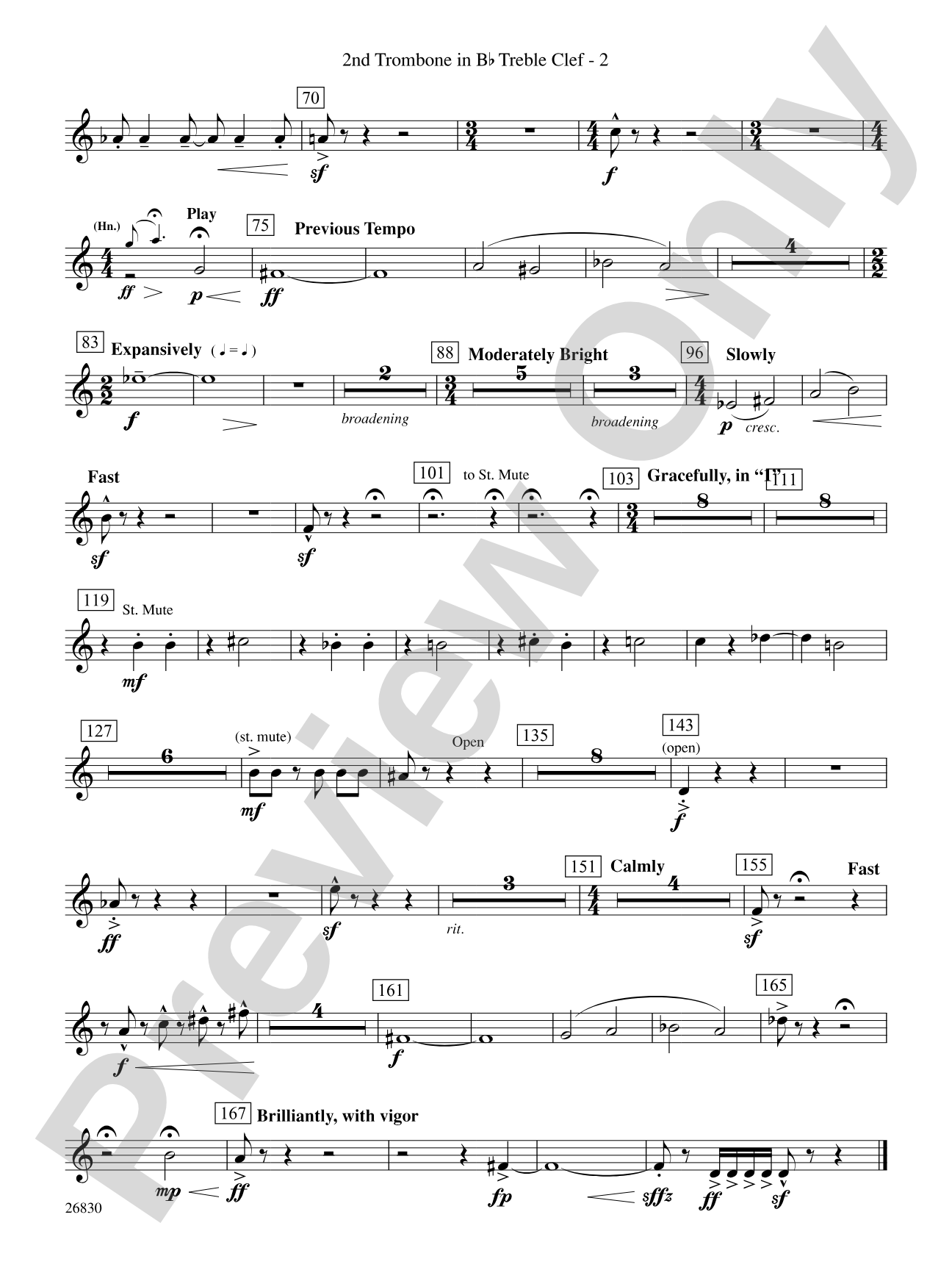 The Night Before Christmas: (wp) 2nd B-flat Trombone T.C.
