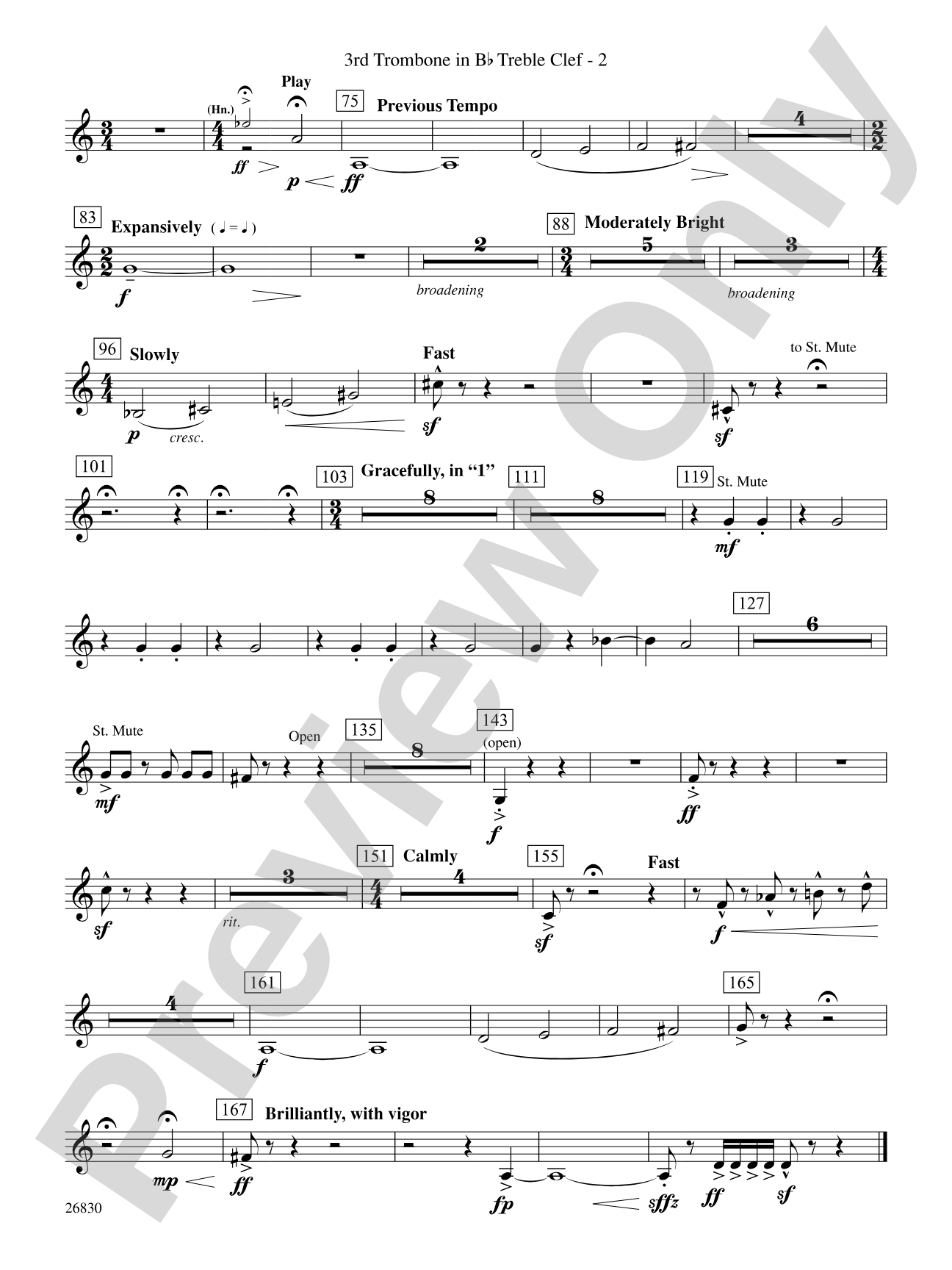 The Night Before Christmas: (wp) 3rd B-flat Trombone T.C.