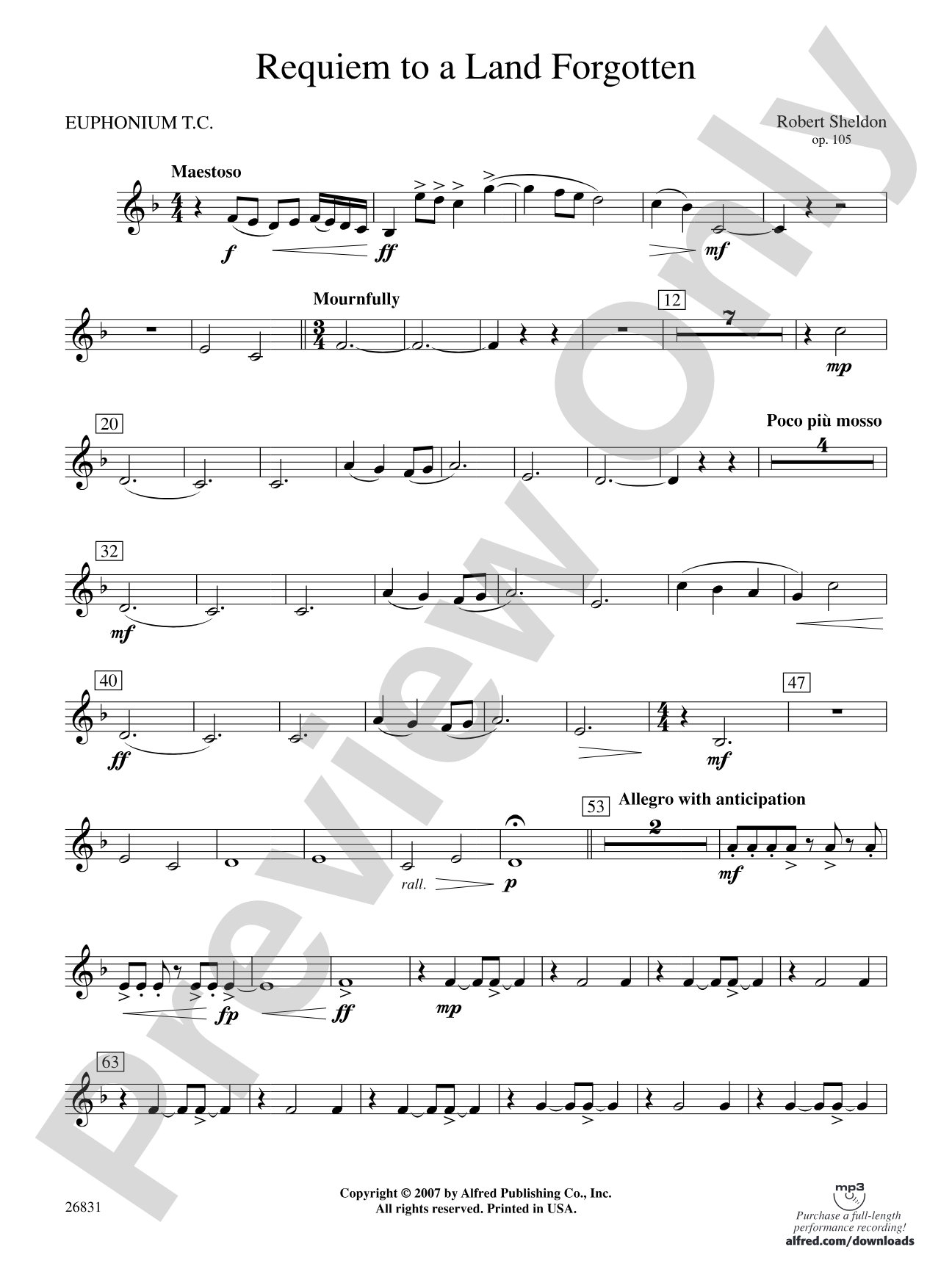 Requiem to a Land Forgotten: Baritone T.C.