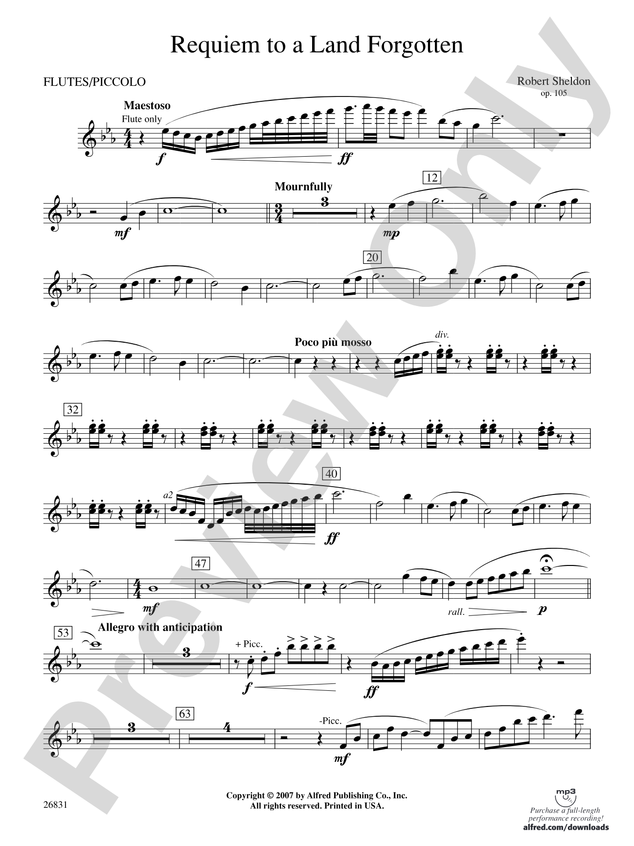 Requiem to a Land Forgotten: Flute