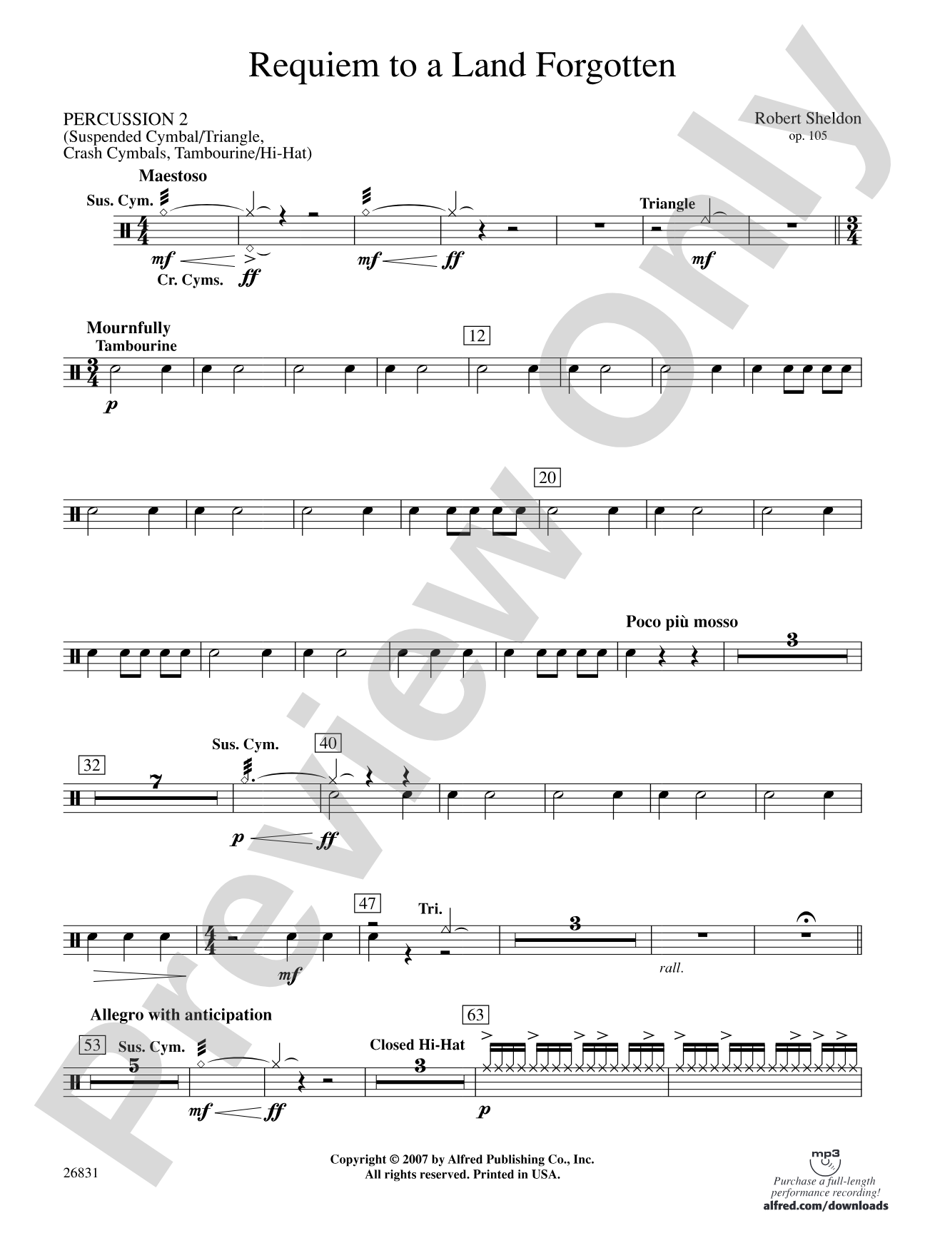 Requiem to a Land Forgotten: 2nd Percussion