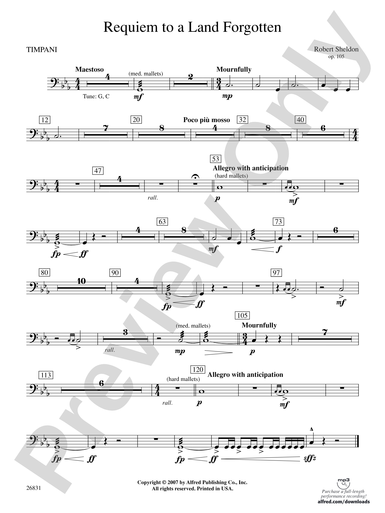 Requiem to a Land Forgotten: Timpani
