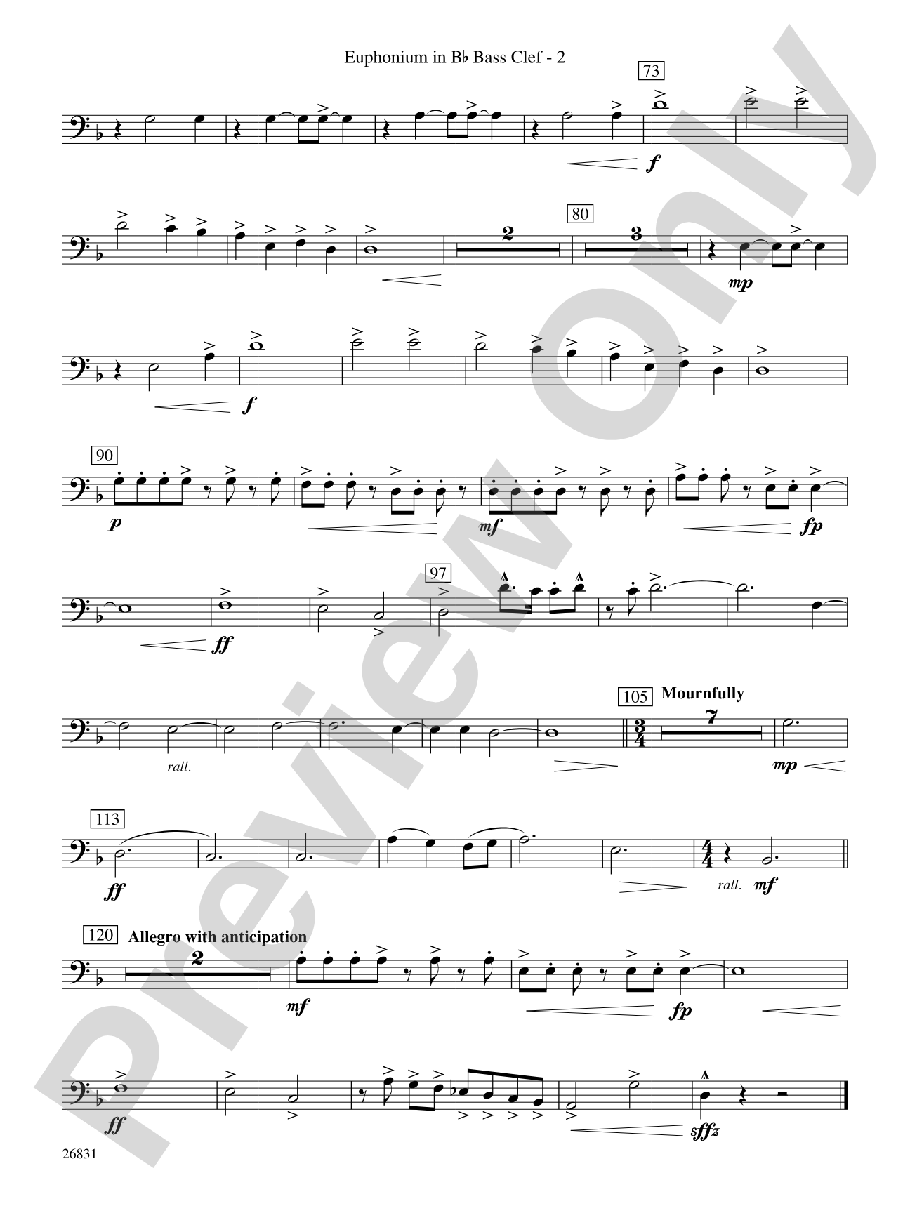 Requiem to a Land Forgotten: (wp) B-flat Baritone B.C.