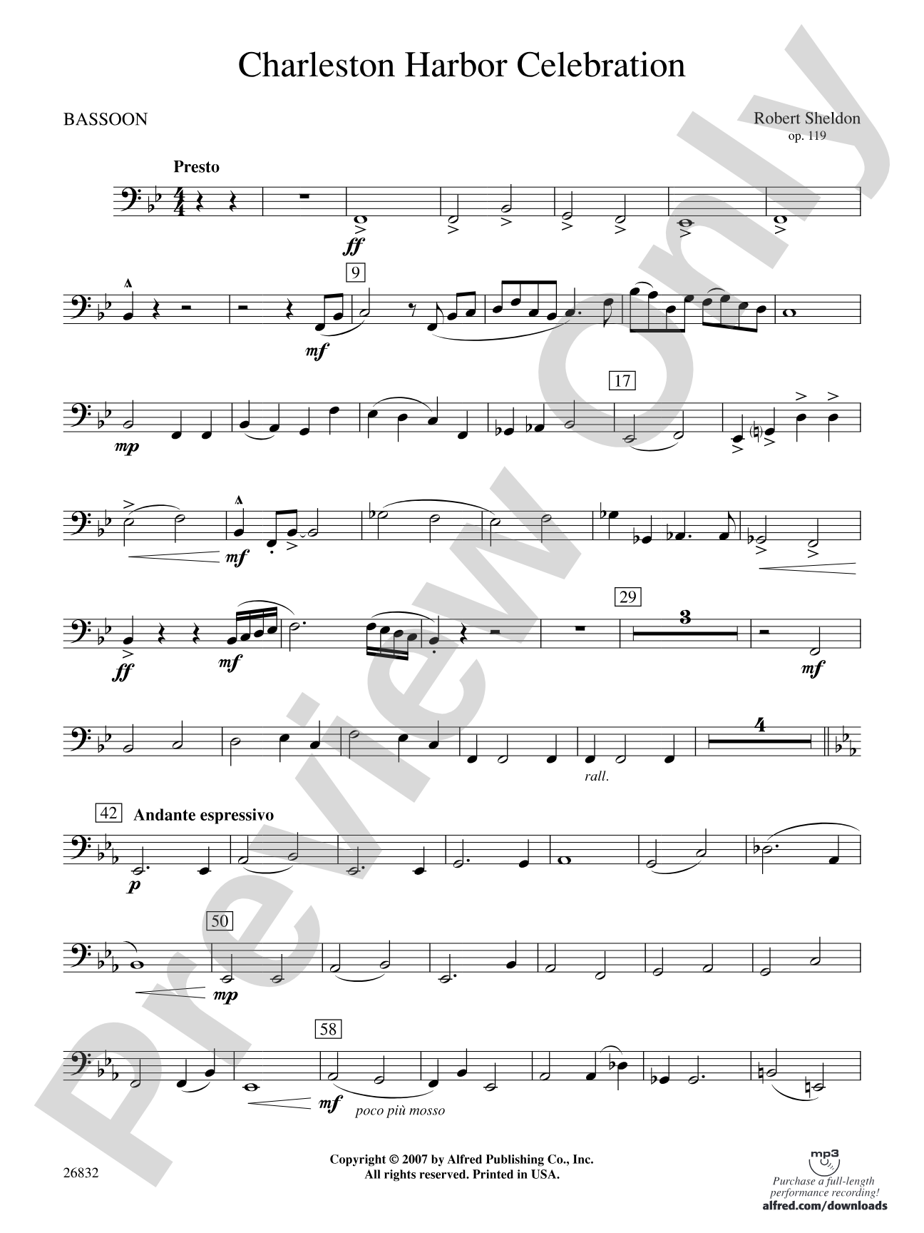 Charleston Harbor Celebration: Bassoon