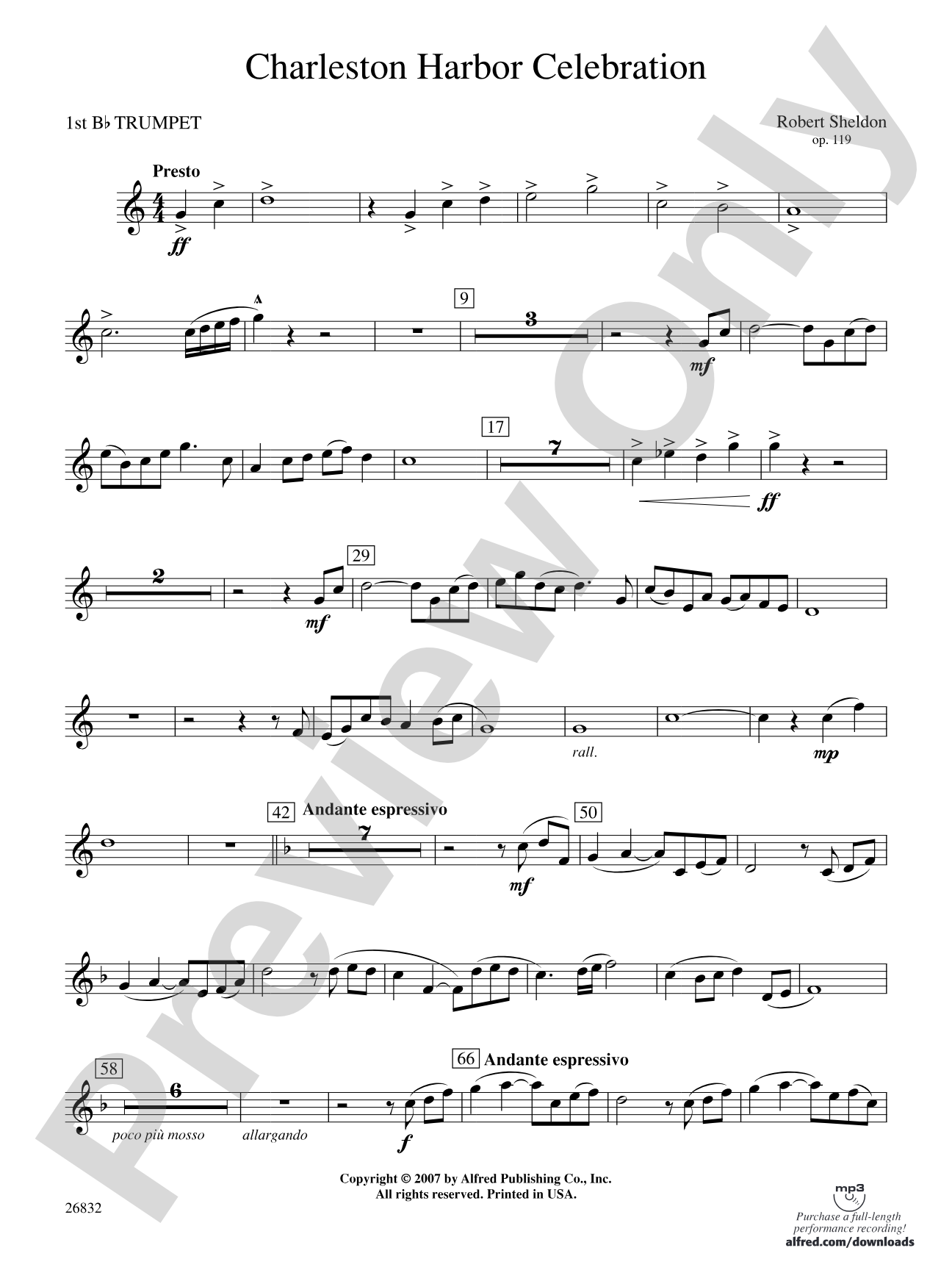 Charleston Harbor Celebration: 1st B-flat Trumpet
