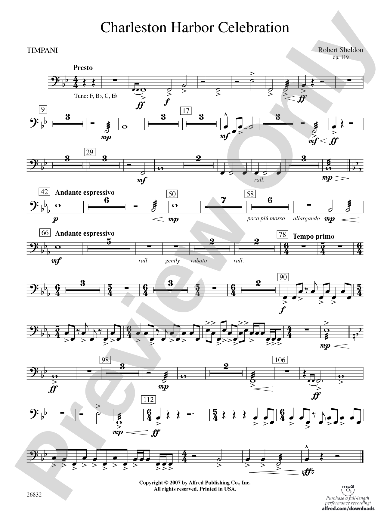 Charleston Harbor Celebration: Timpani