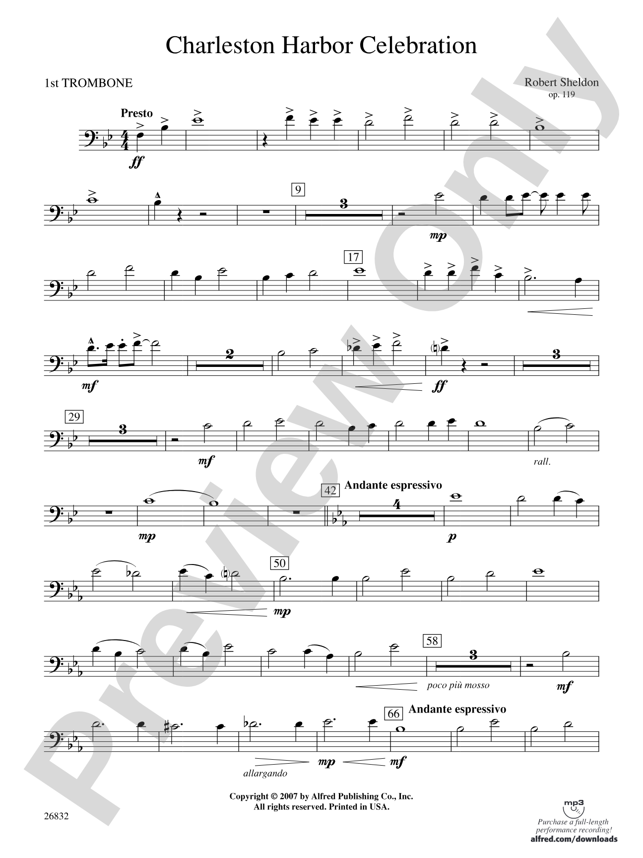 Charleston Harbor Celebration: 1st Trombone