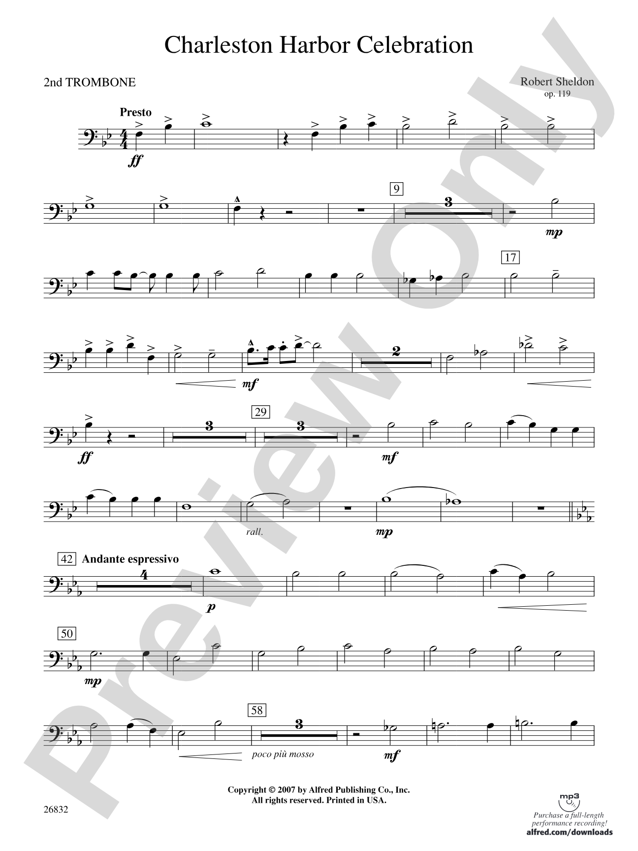 Charleston Harbor Celebration: 2nd Trombone