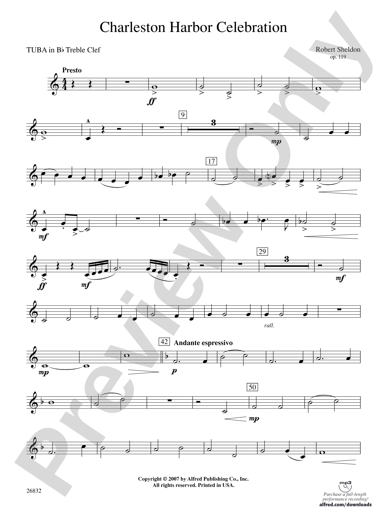 Charleston Harbor Celebration: (wp) B-flat Tuba T.C.