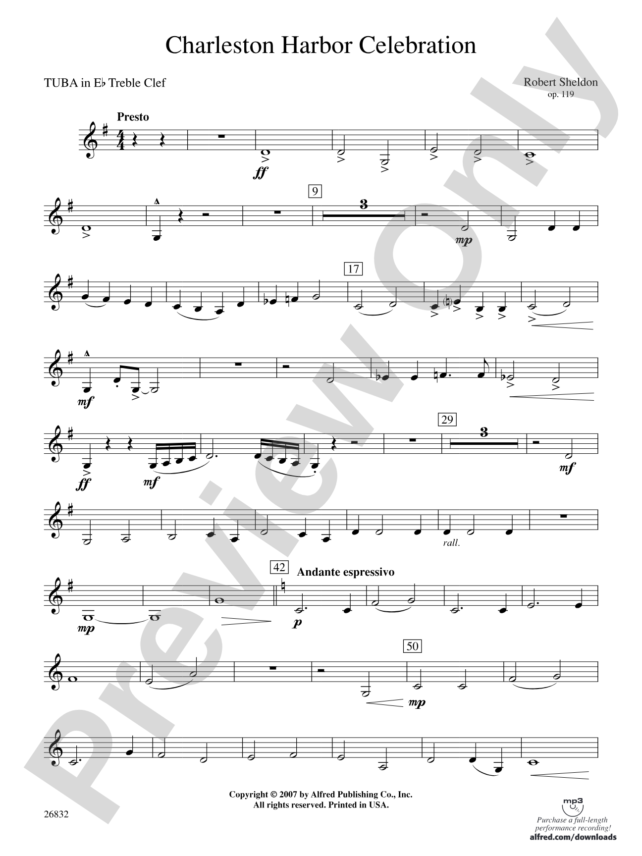 Charleston Harbor Celebration: (wp) E-flat Tuba T.C.