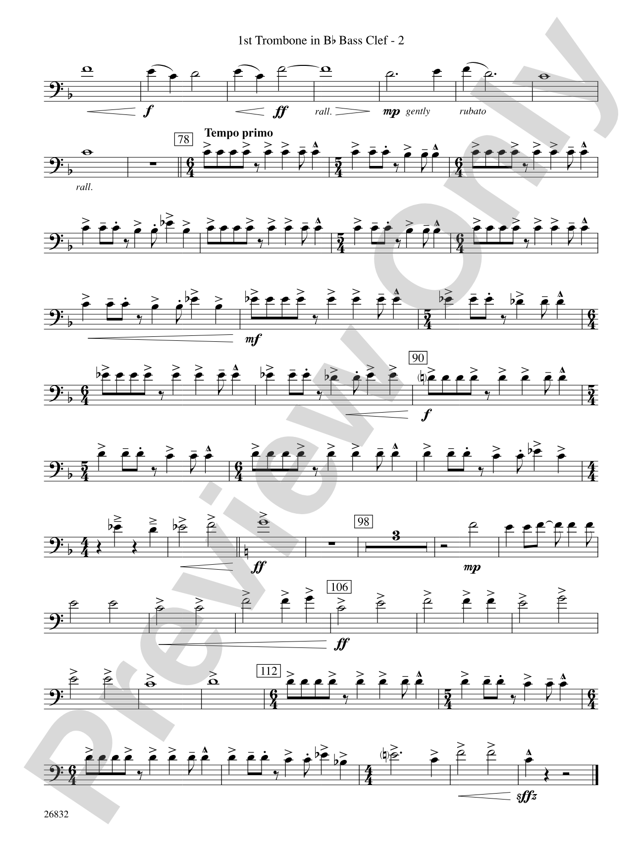 Charleston Harbor Celebration: (wp) 1st B-flat Trombone B.C.