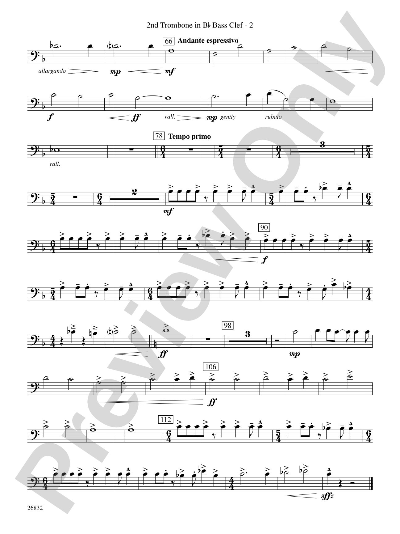 Charleston Harbor Celebration: (wp) 2nd B-flat Trombone B.C.