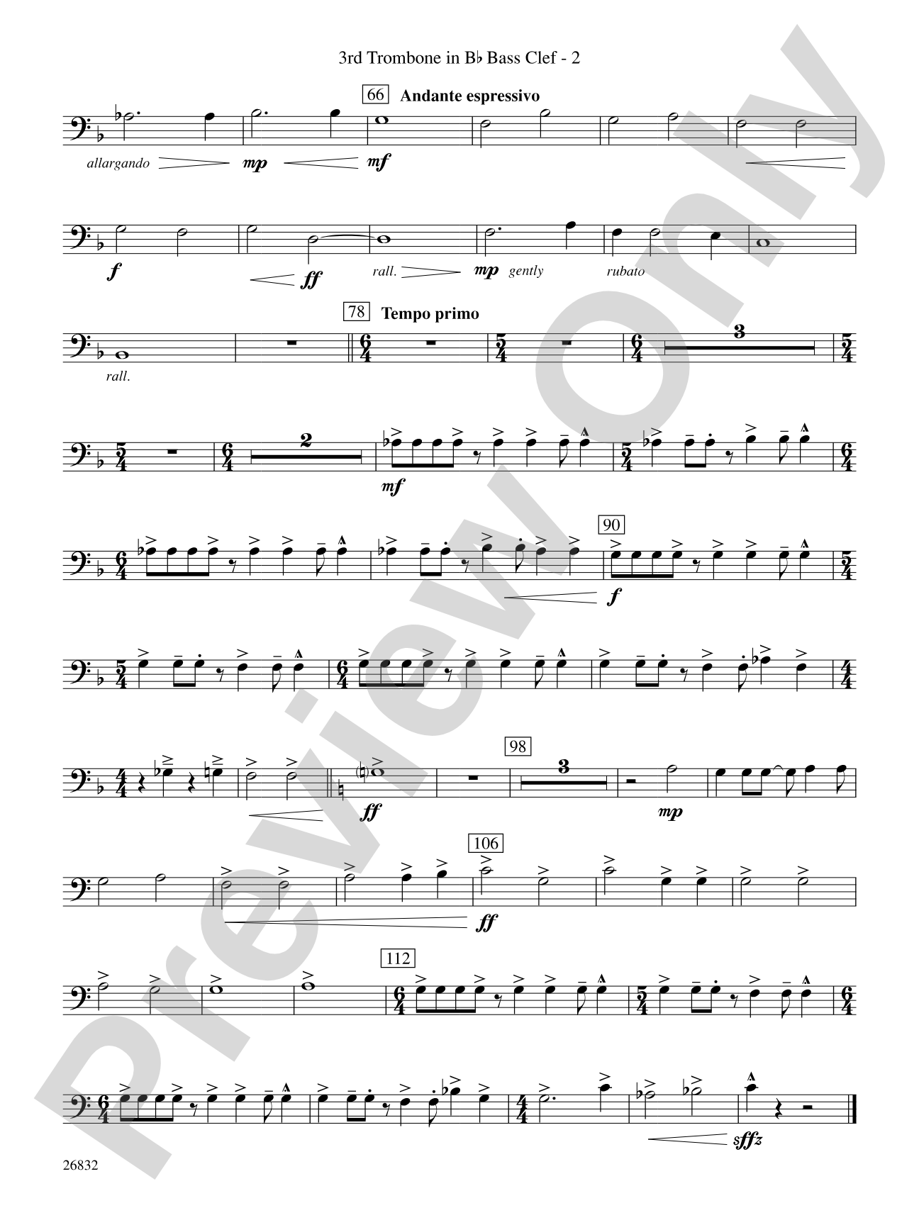 Charleston Harbor Celebration: (wp) 3rd B-flat Trombone B.C.