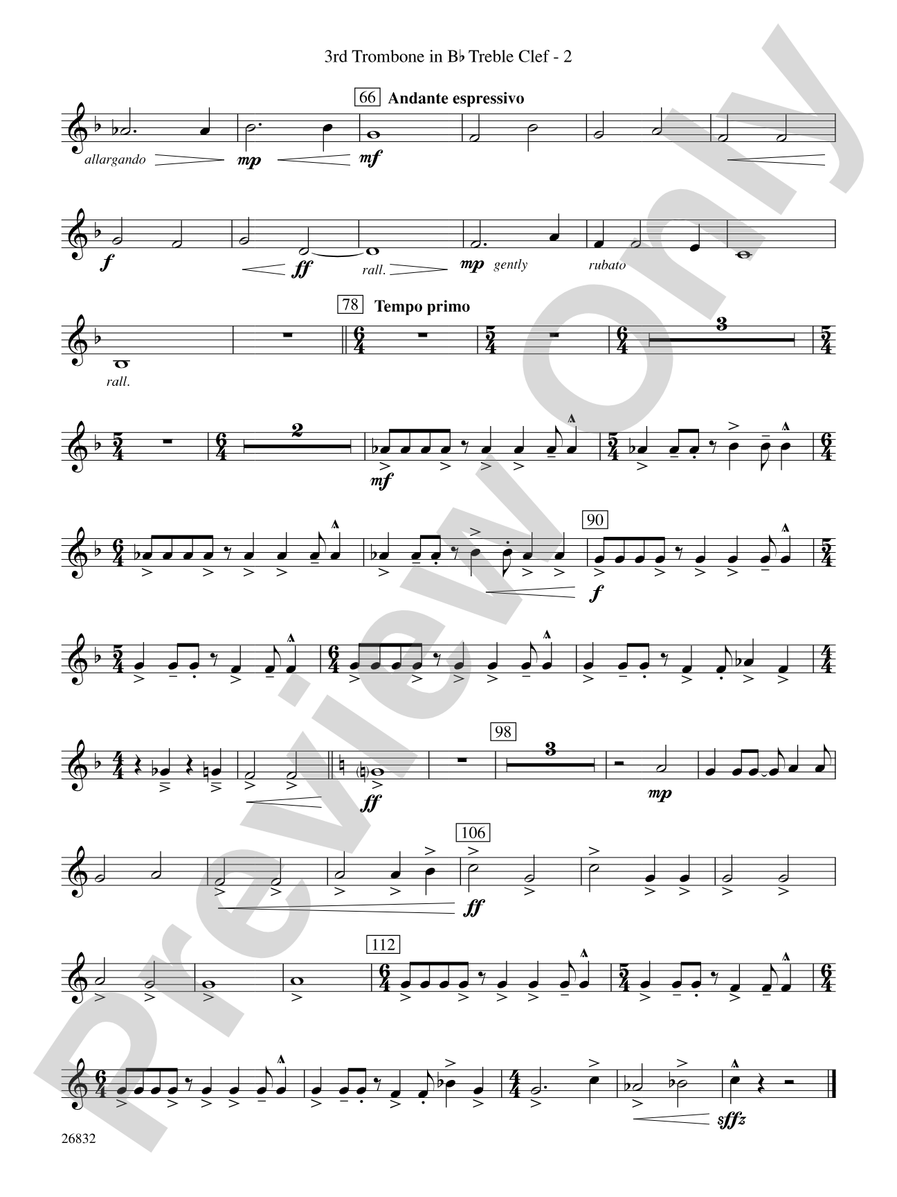 Charleston Harbor Celebration: (wp) 3rd B-flat Trombone T.C.