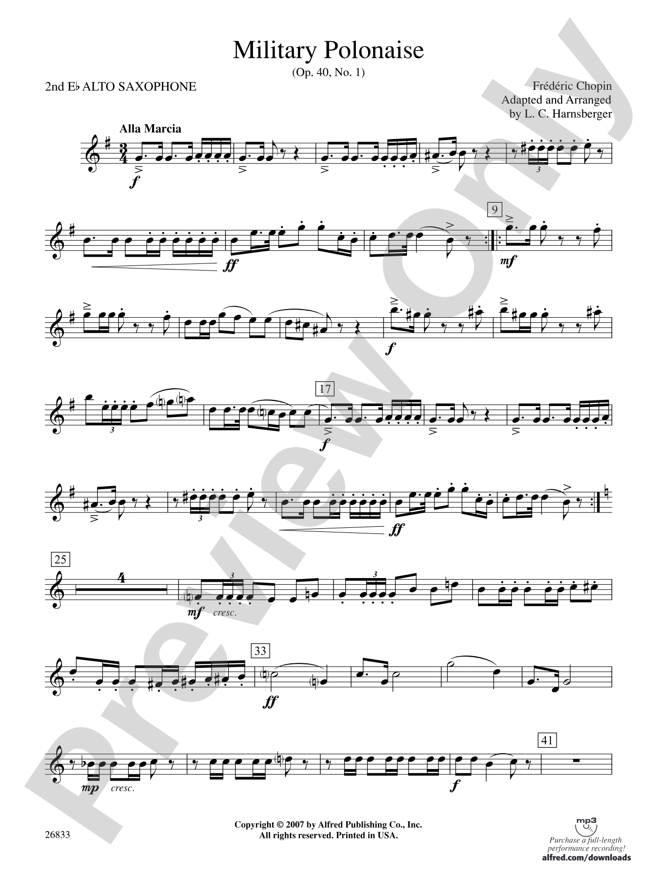 Military Polonaise: 2nd E-flat Alto Saxophone