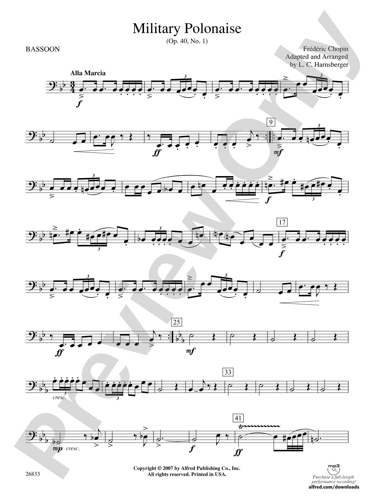 Military Polonaise: Bassoon