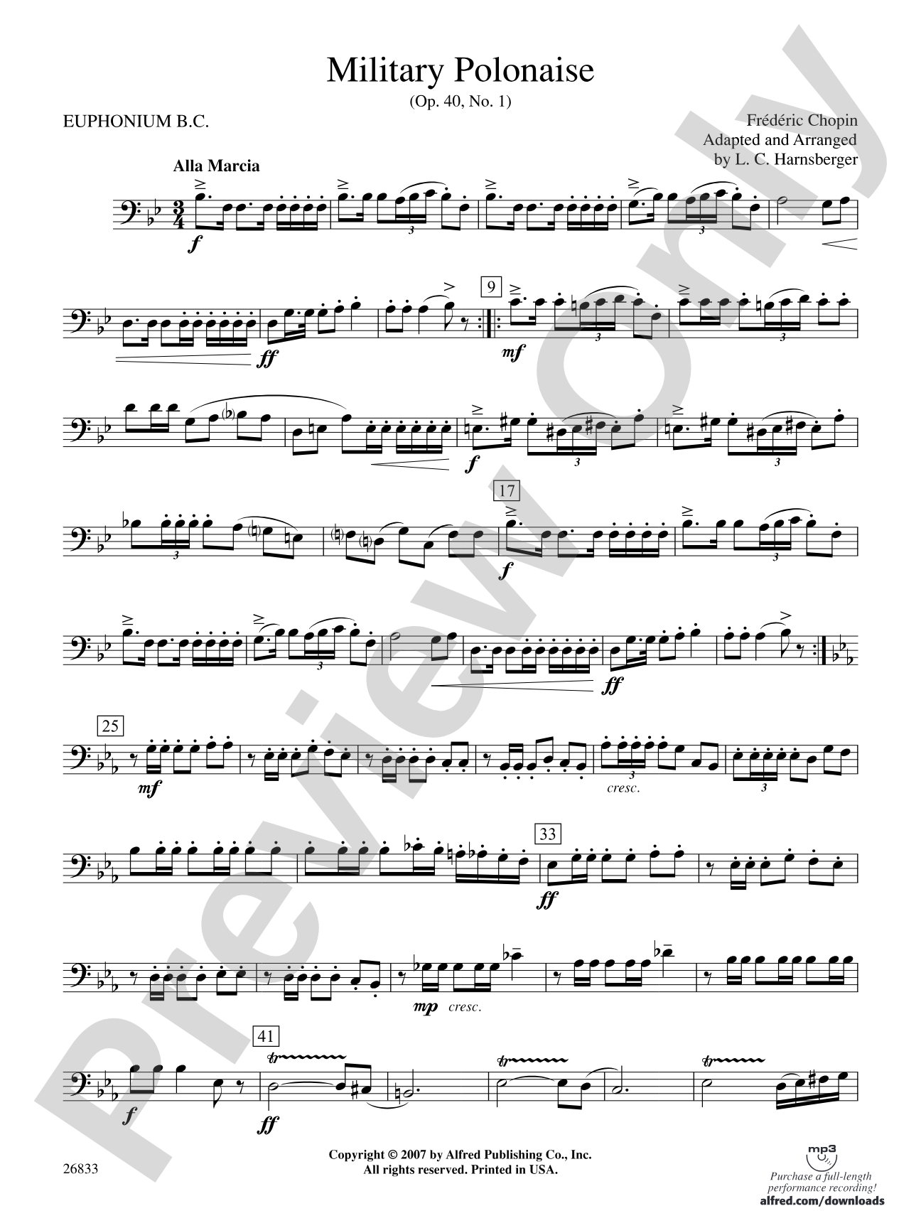 Military Polonaise: Baritone B.C.