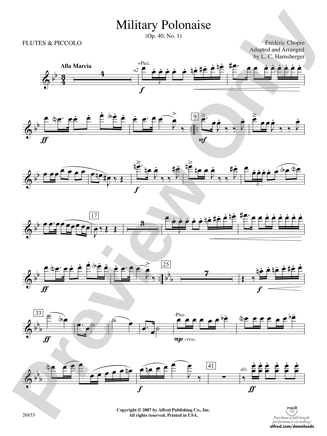 Military Polonaise: Flute