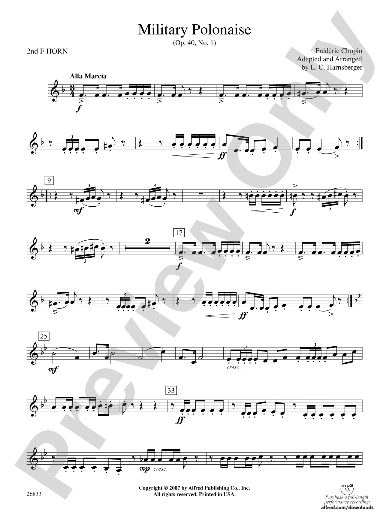 Military Polonaise: 2nd F Horn