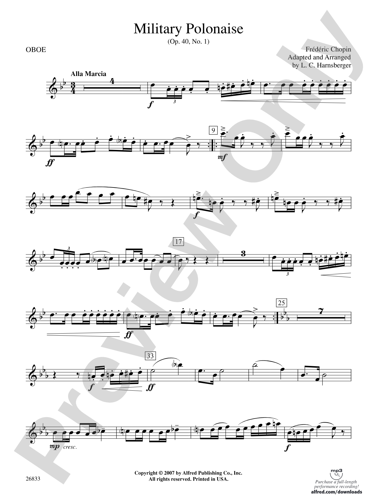 Military Polonaise: Oboe