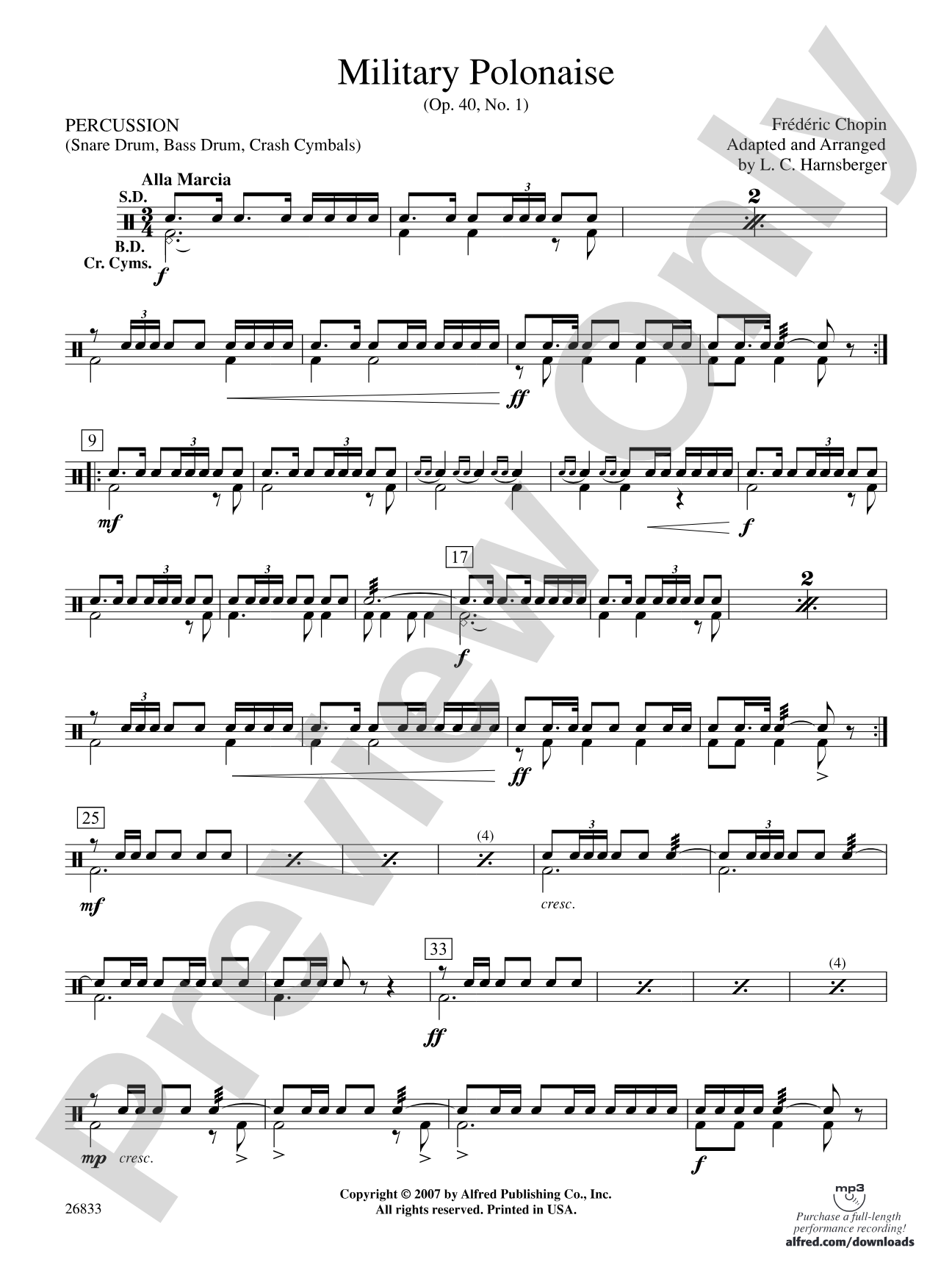 Military Polonaise: 1st Percussion