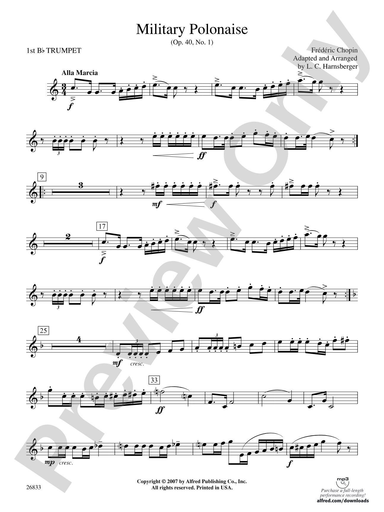 Military Polonaise: 1st B-flat Trumpet