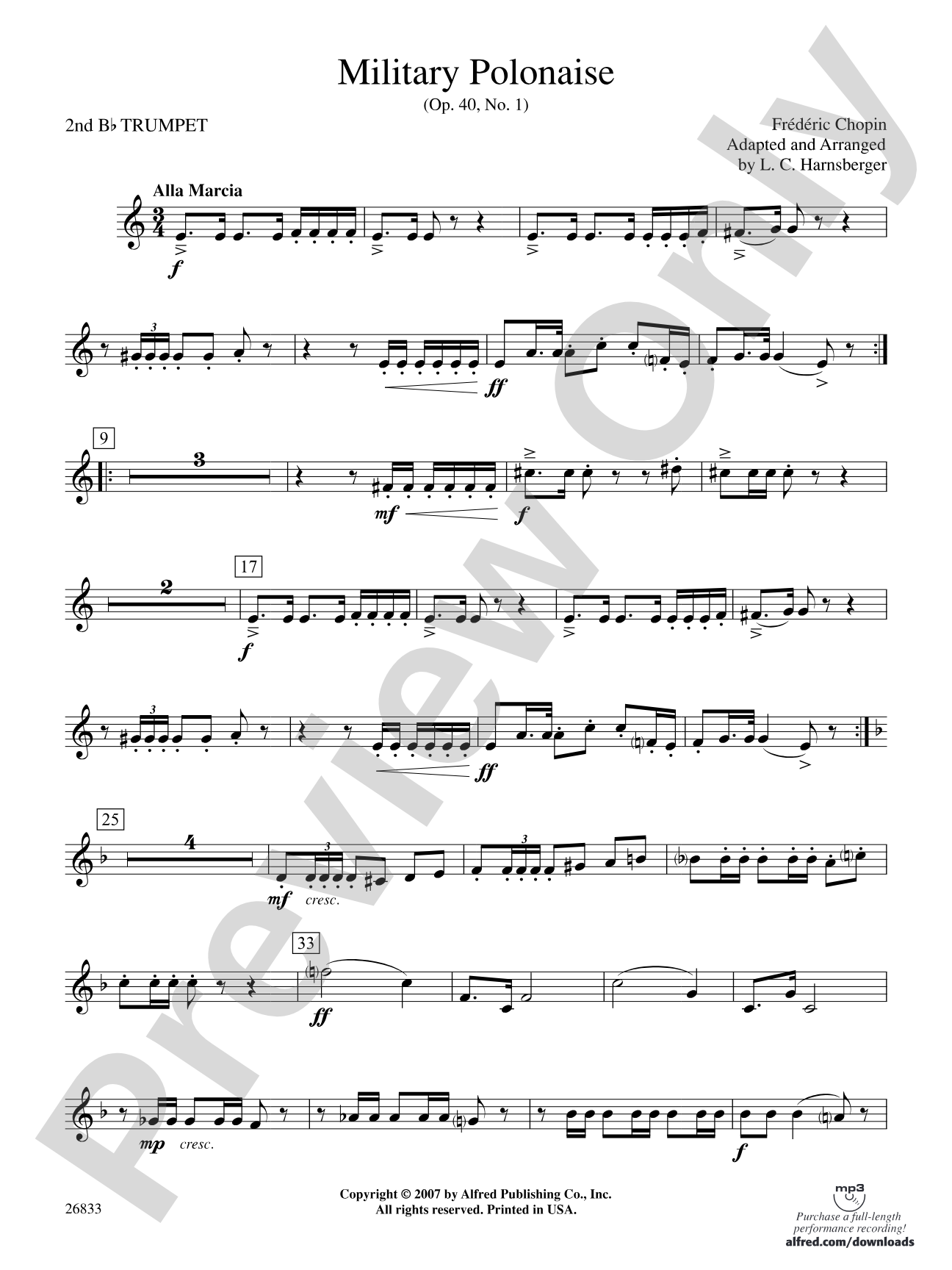 Military Polonaise: 2nd B-flat Trumpet