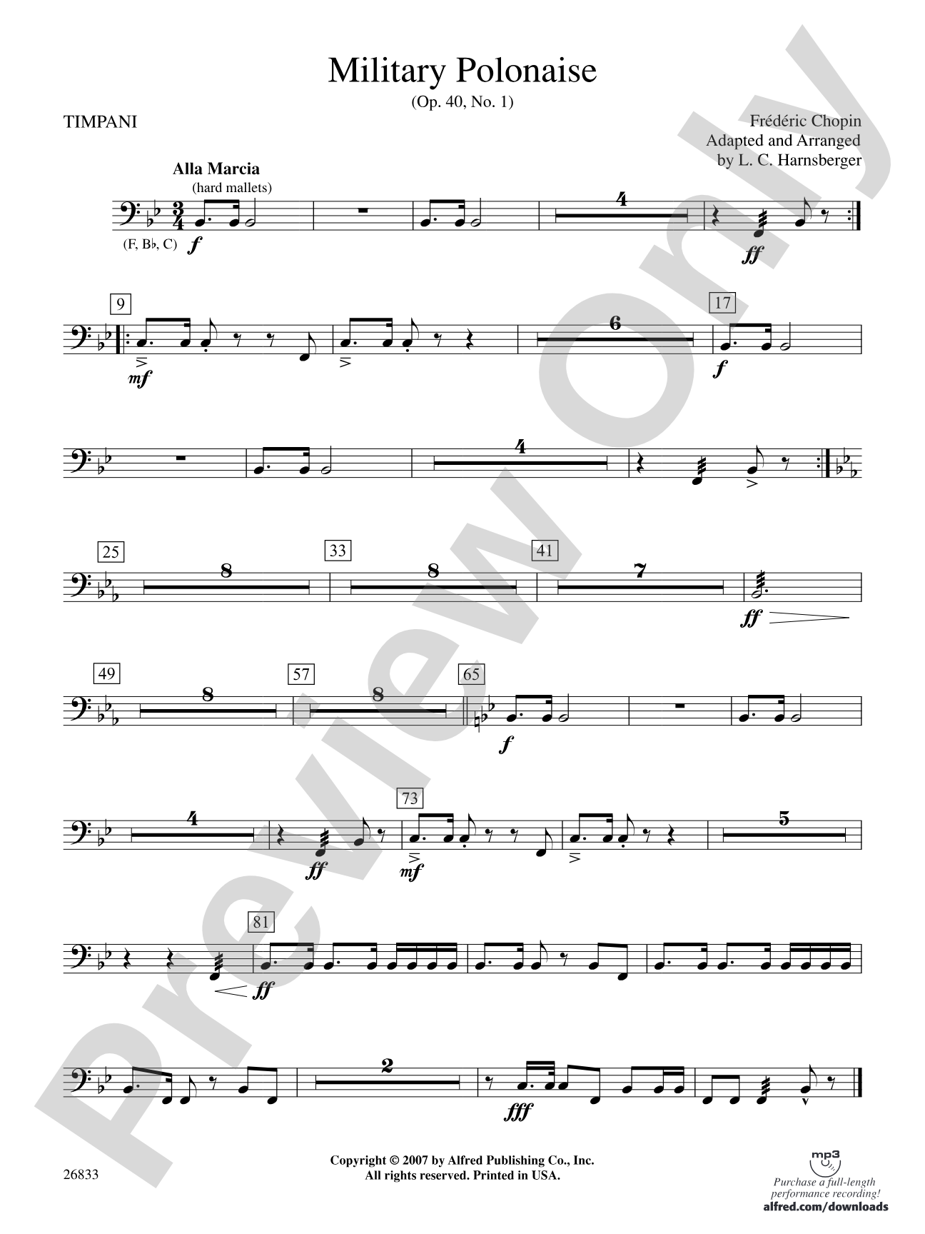 Military Polonaise: Timpani