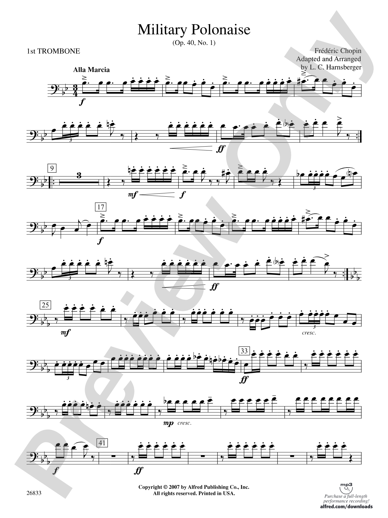 Military Polonaise: 1st Trombone