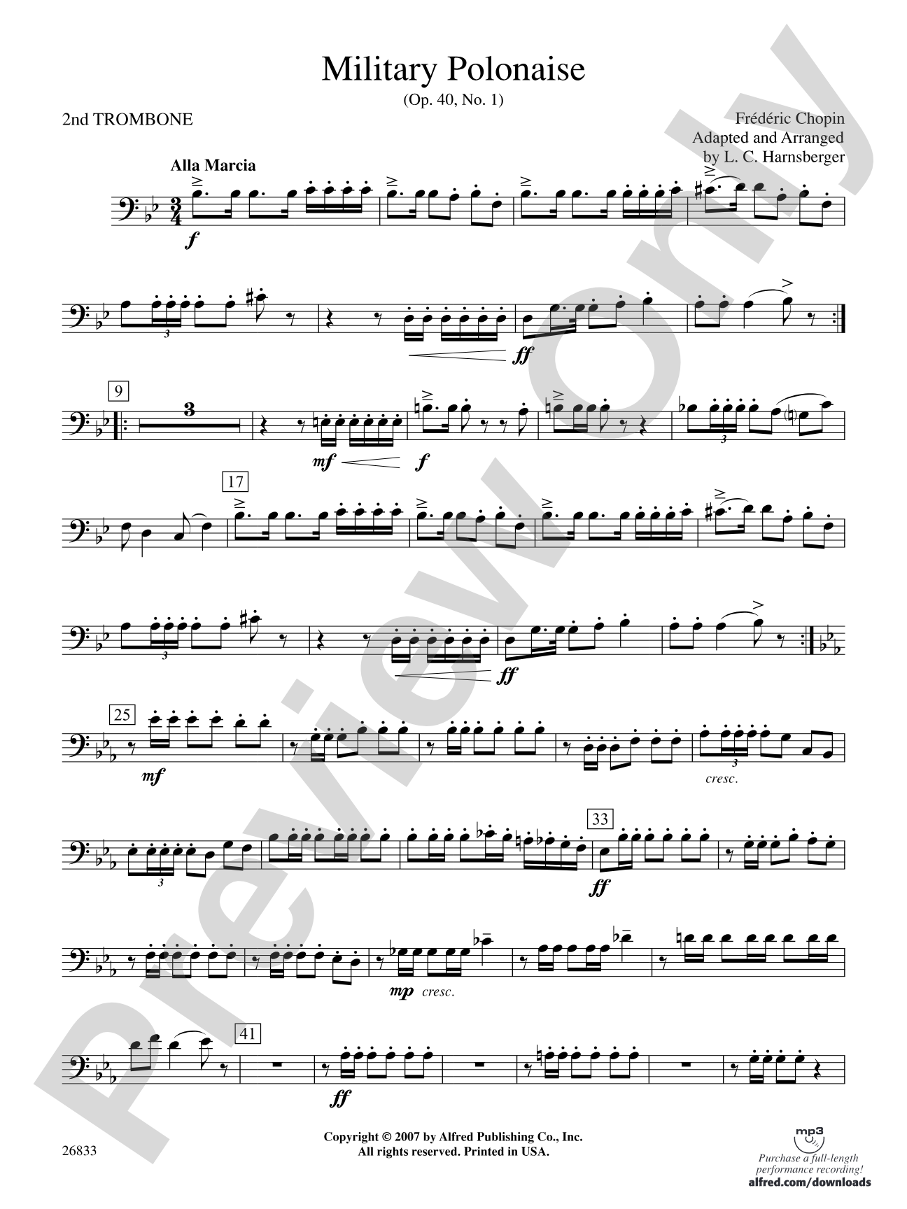 Military Polonaise: 2nd Trombone