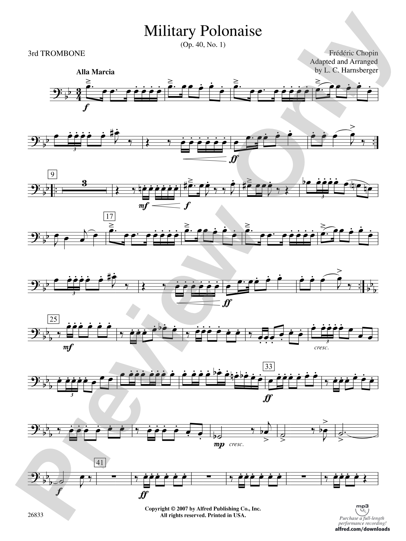 Military Polonaise: 3rd Trombone