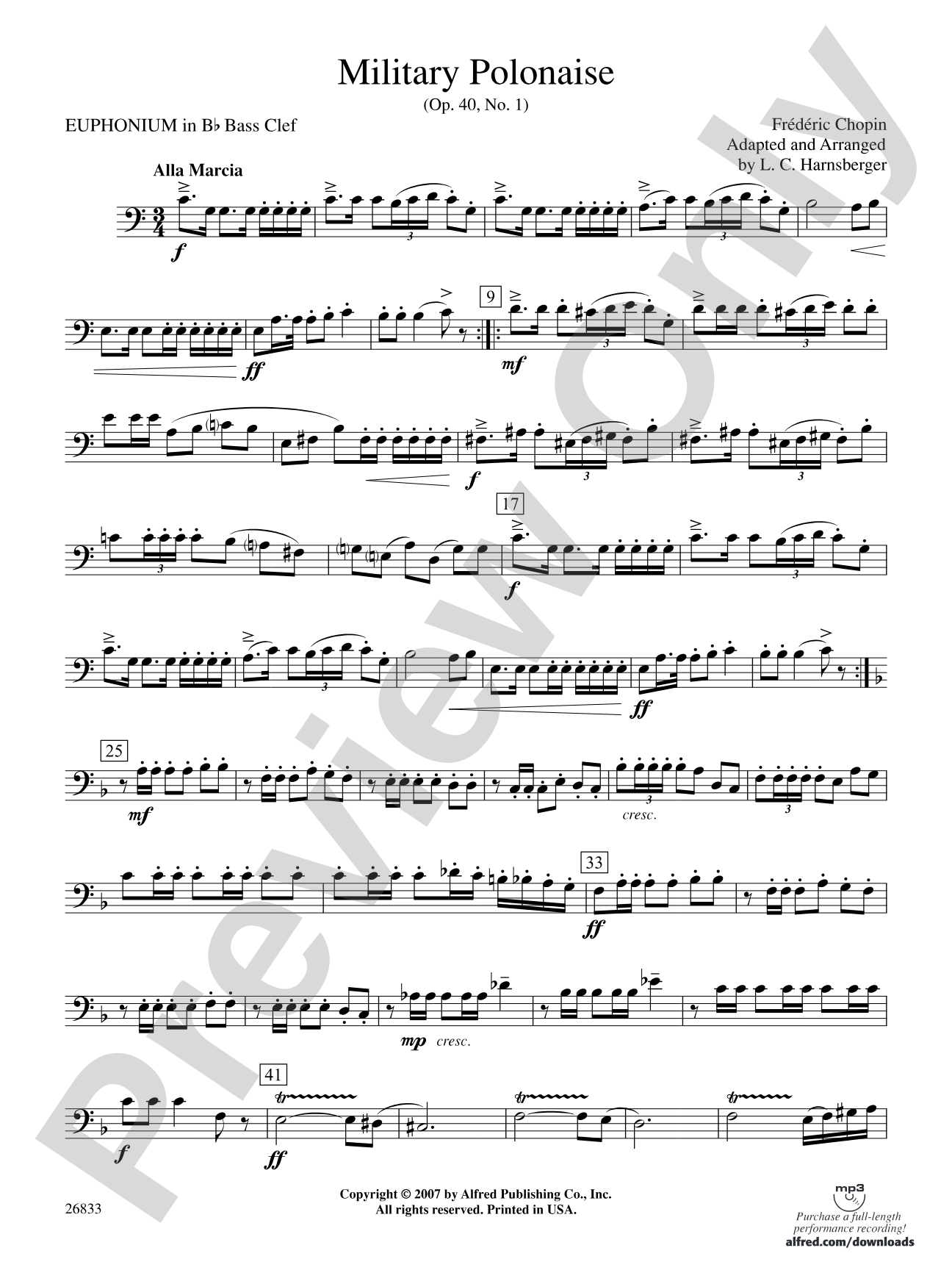 Military Polonaise: (wp) B-flat Baritone B.C.