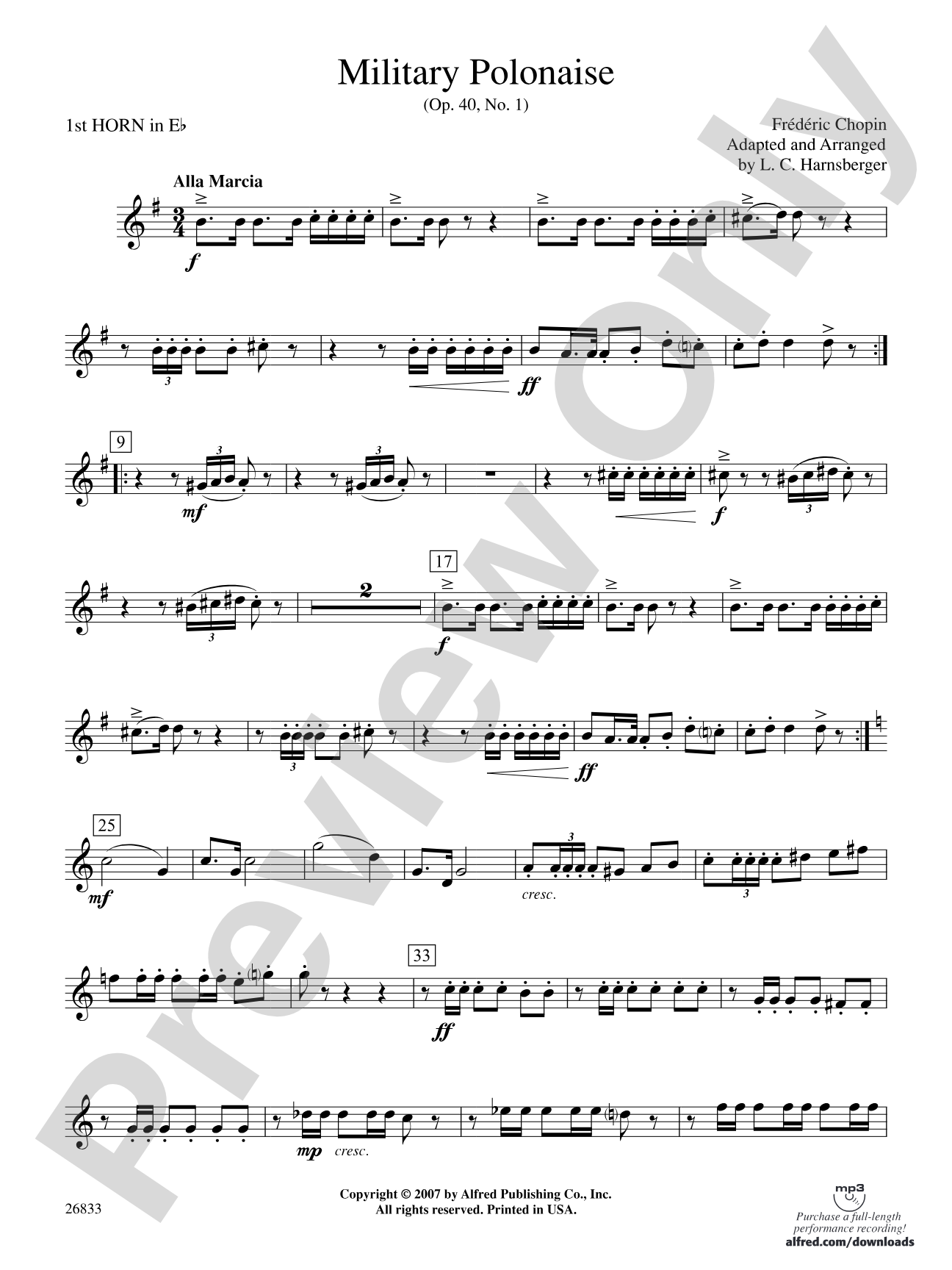 Military Polonaise: (wp) 1st Horn in E-flat