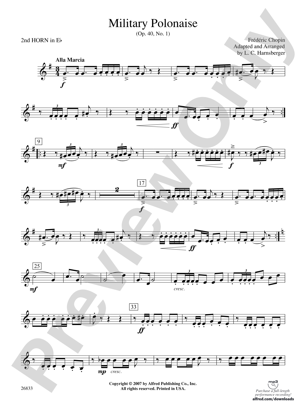 Military Polonaise: (wp) 2nd Horn in E-flat
