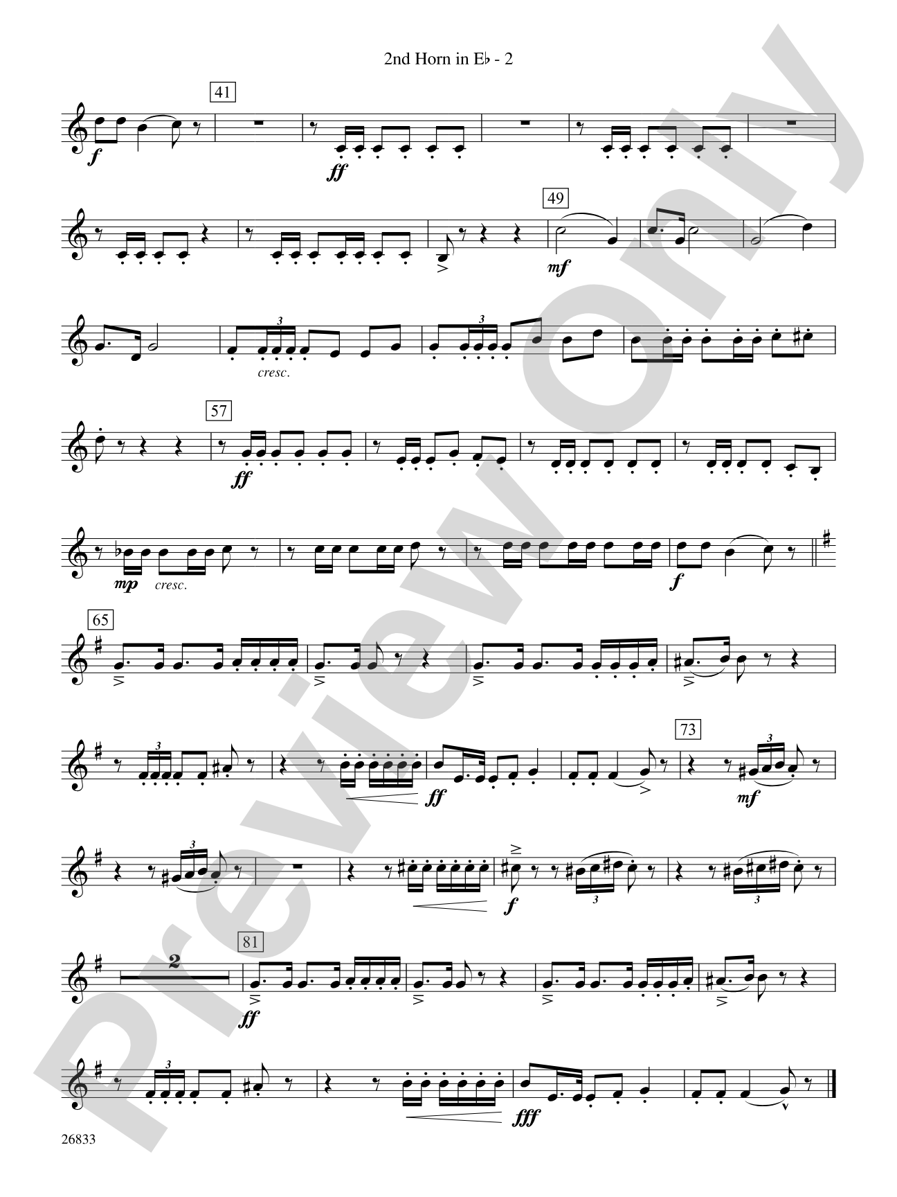 Military Polonaise: (wp) 2nd Horn in E-flat