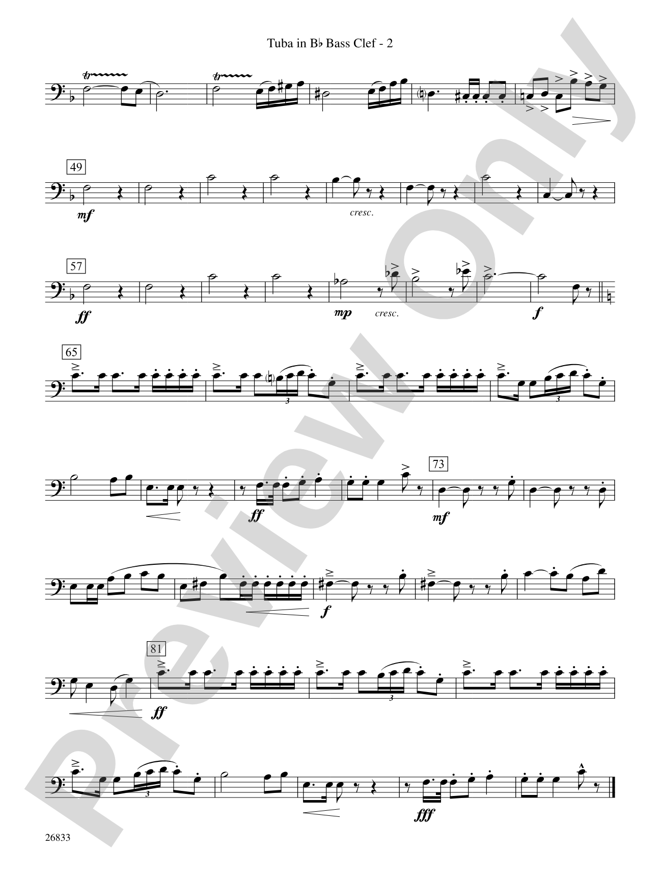 Military Polonaise: (wp) B-flat Tuba B.C.
