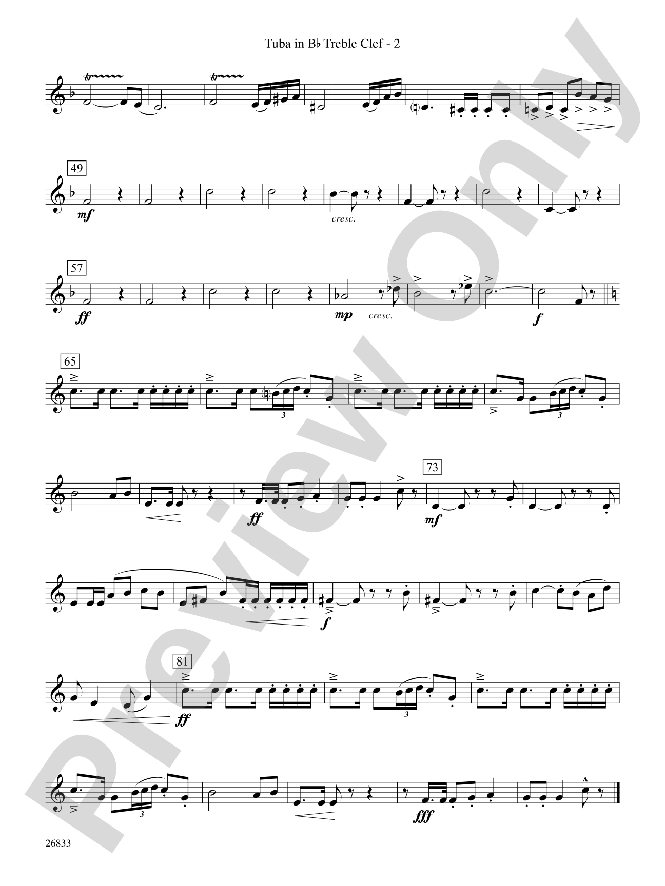 Military Polonaise: (wp) B-flat Tuba T.C.