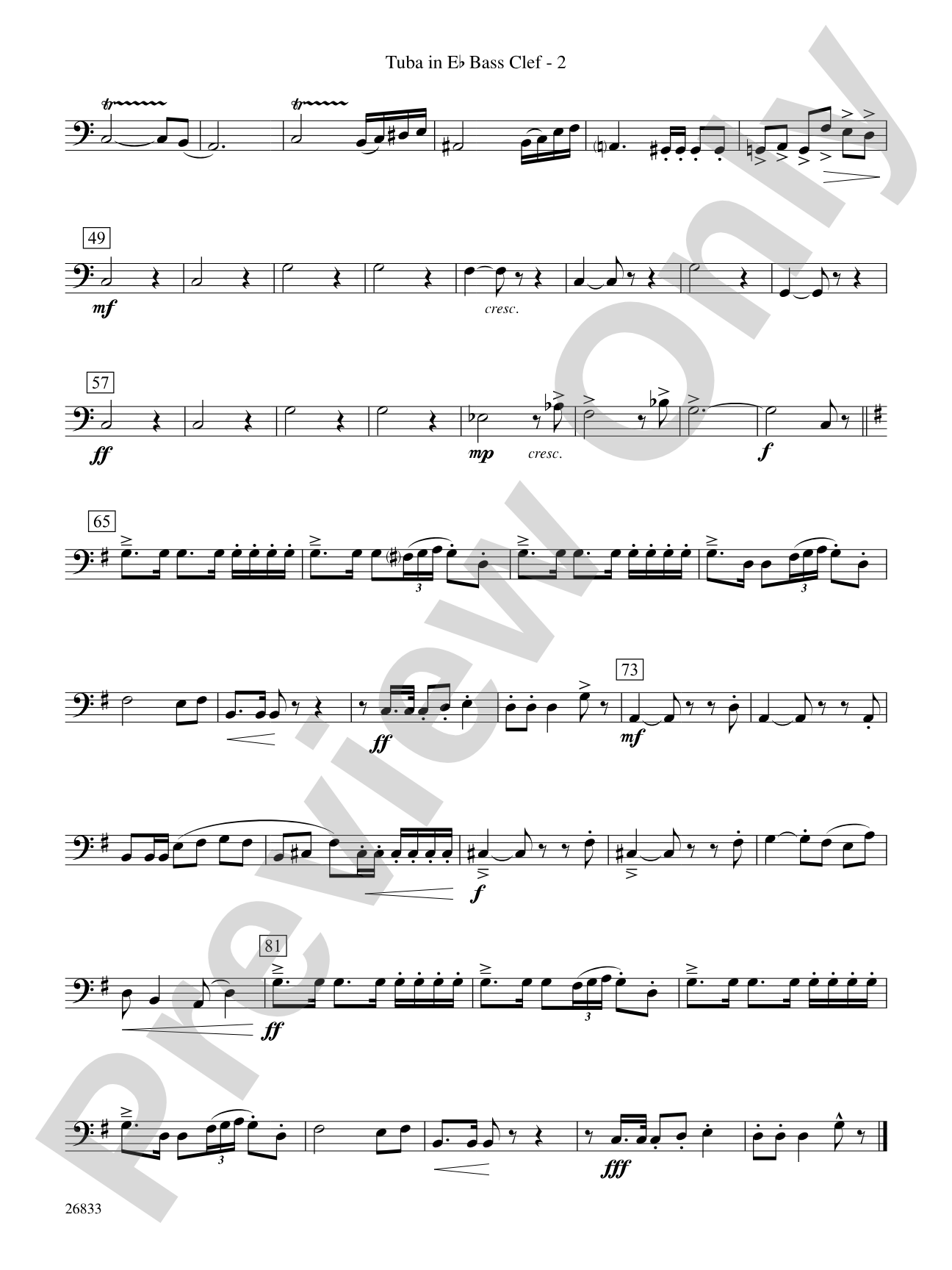 Military Polonaise: (wp) E-flat Tuba B.C.