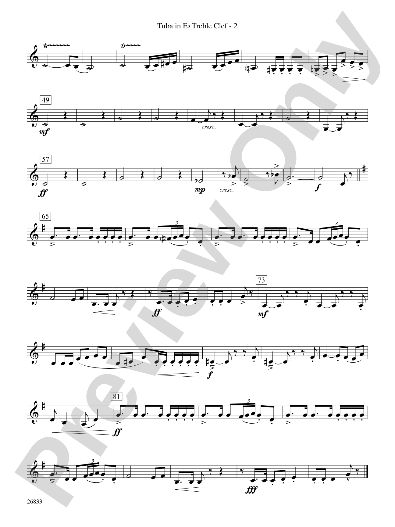 Military Polonaise: (wp) E-flat Tuba T.C.