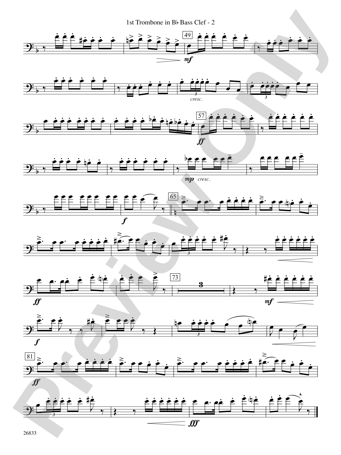 Military Polonaise: (wp) 1st B-flat Trombone B.C.