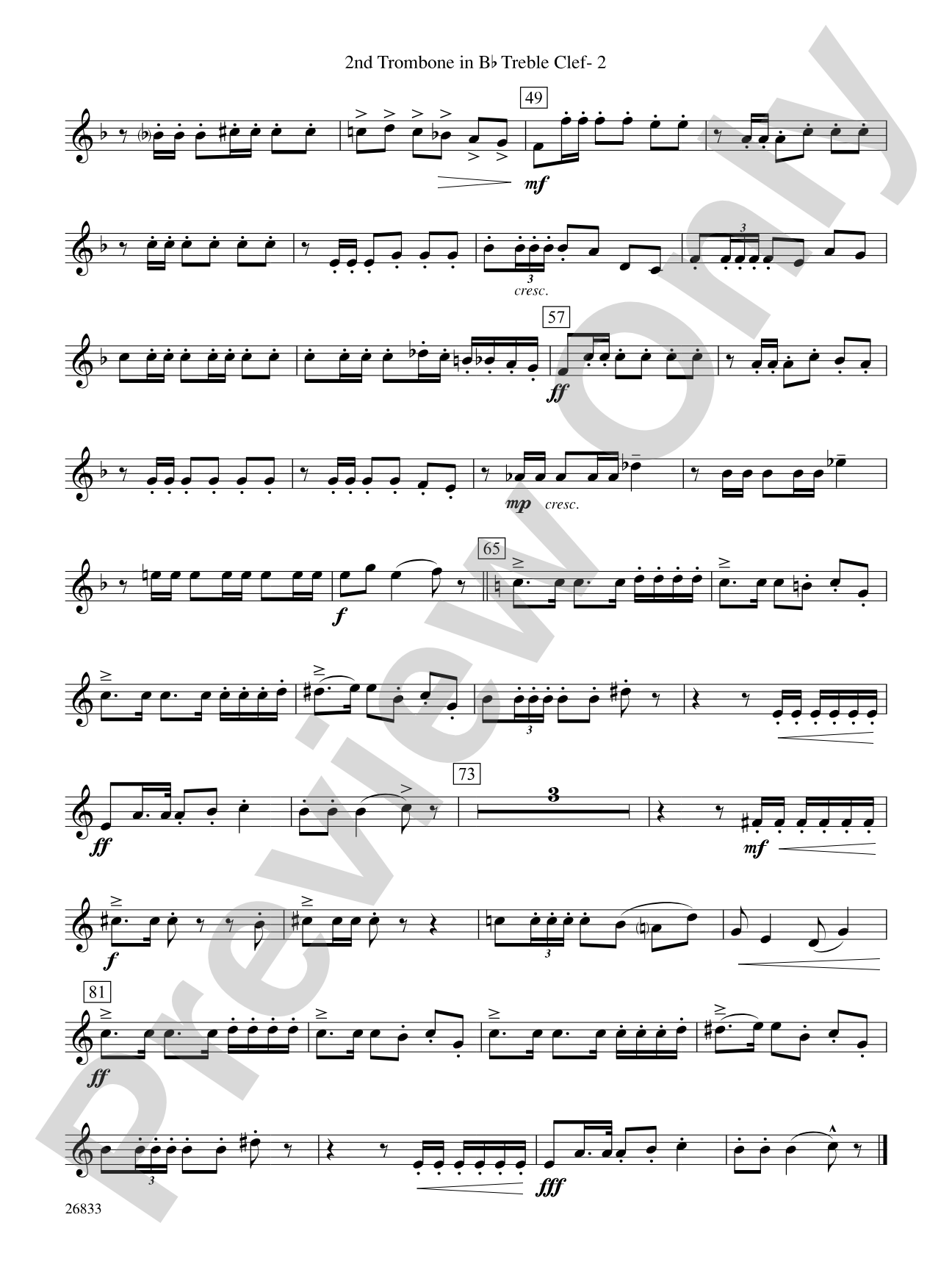 Military Polonaise: (wp) 2nd B-flat Trombone T.C.