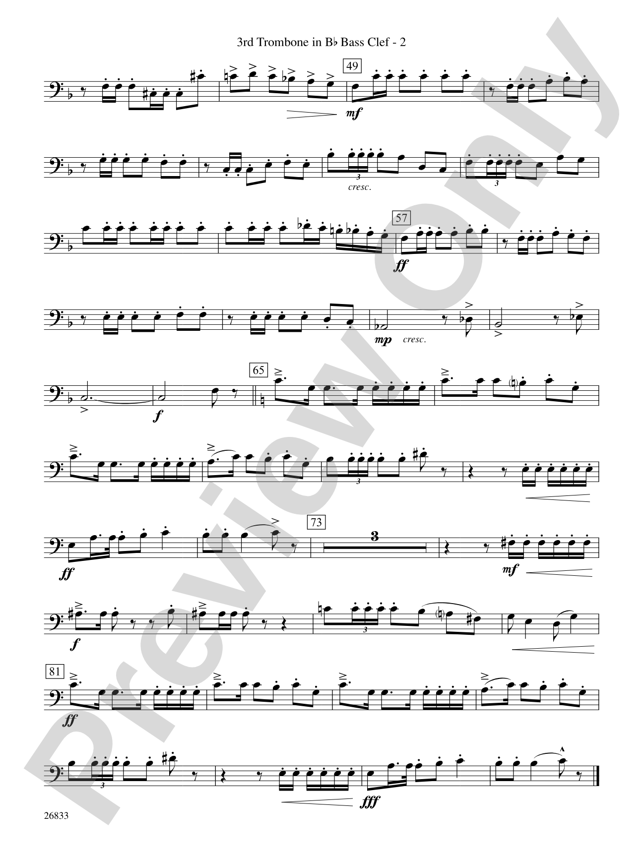 Military Polonaise: (wp) 3rd B-flat Trombone B.C.