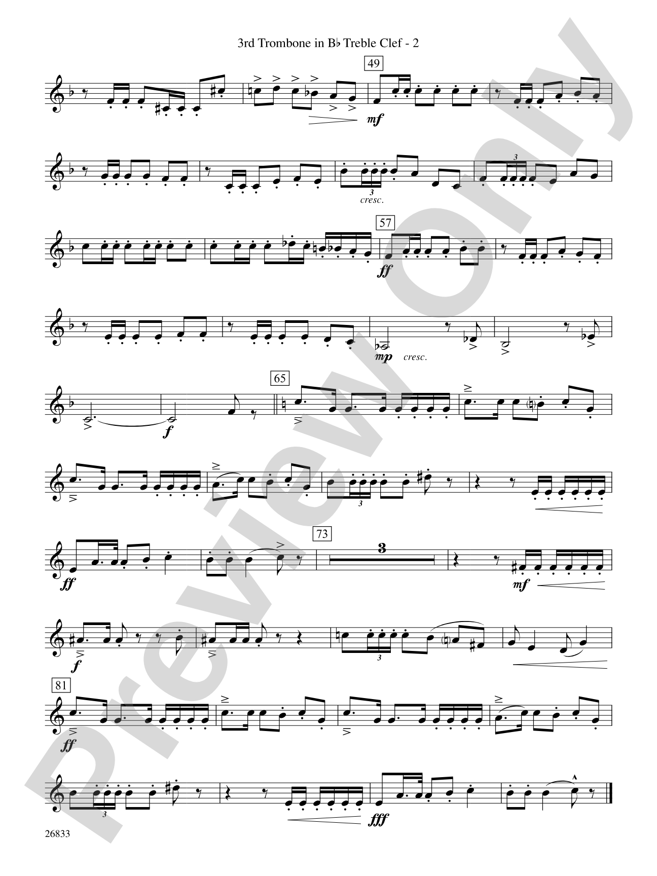 Military Polonaise: (wp) 3rd B-flat Trombone T.C.
