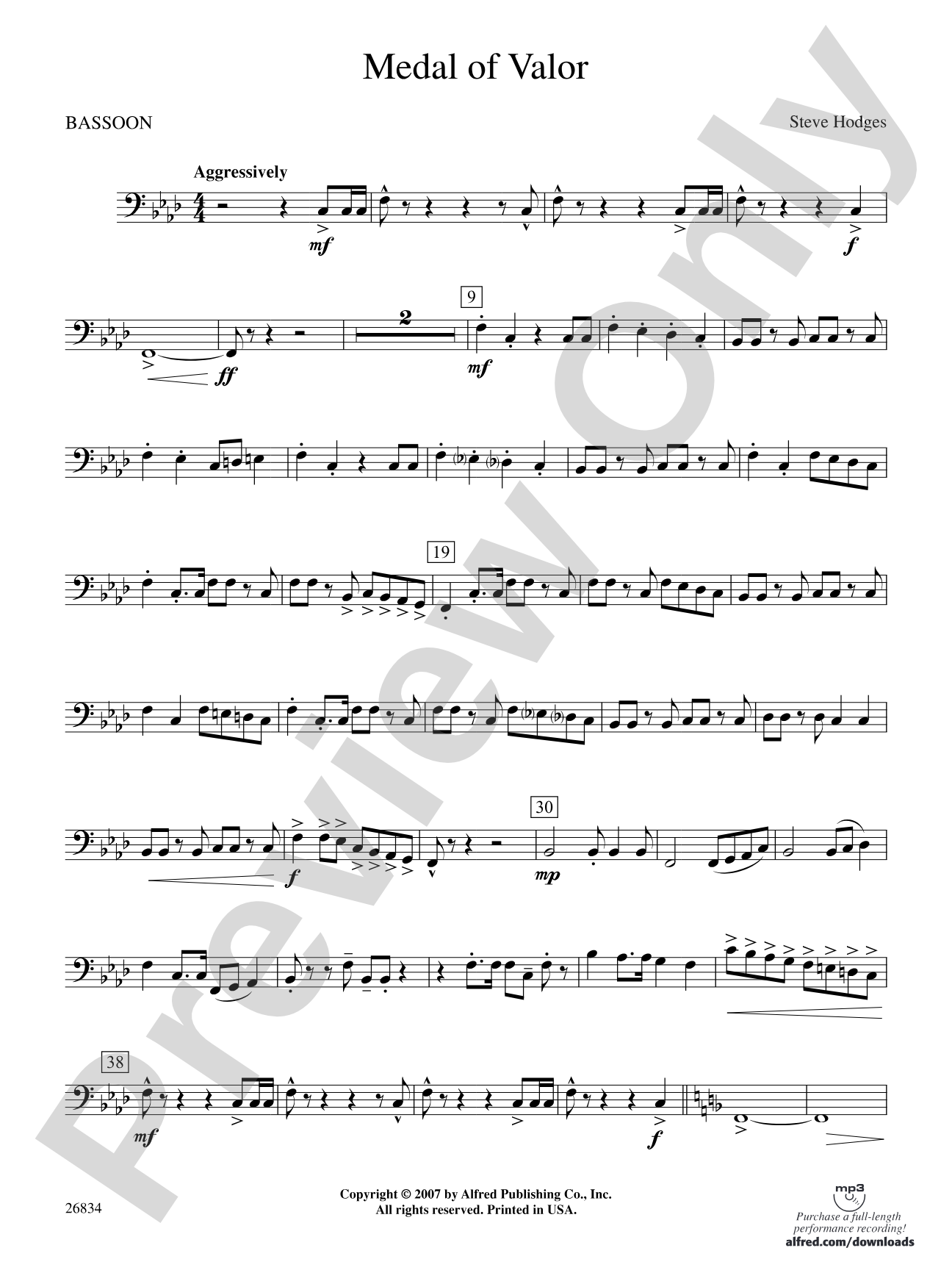 Medal of Valor: Bassoon